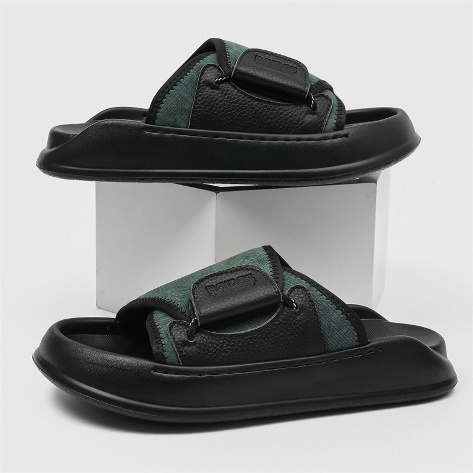 Other Stylish Green and Black Slip-On Sandals Size US 9 / EU 42 - 5 Thumbnail