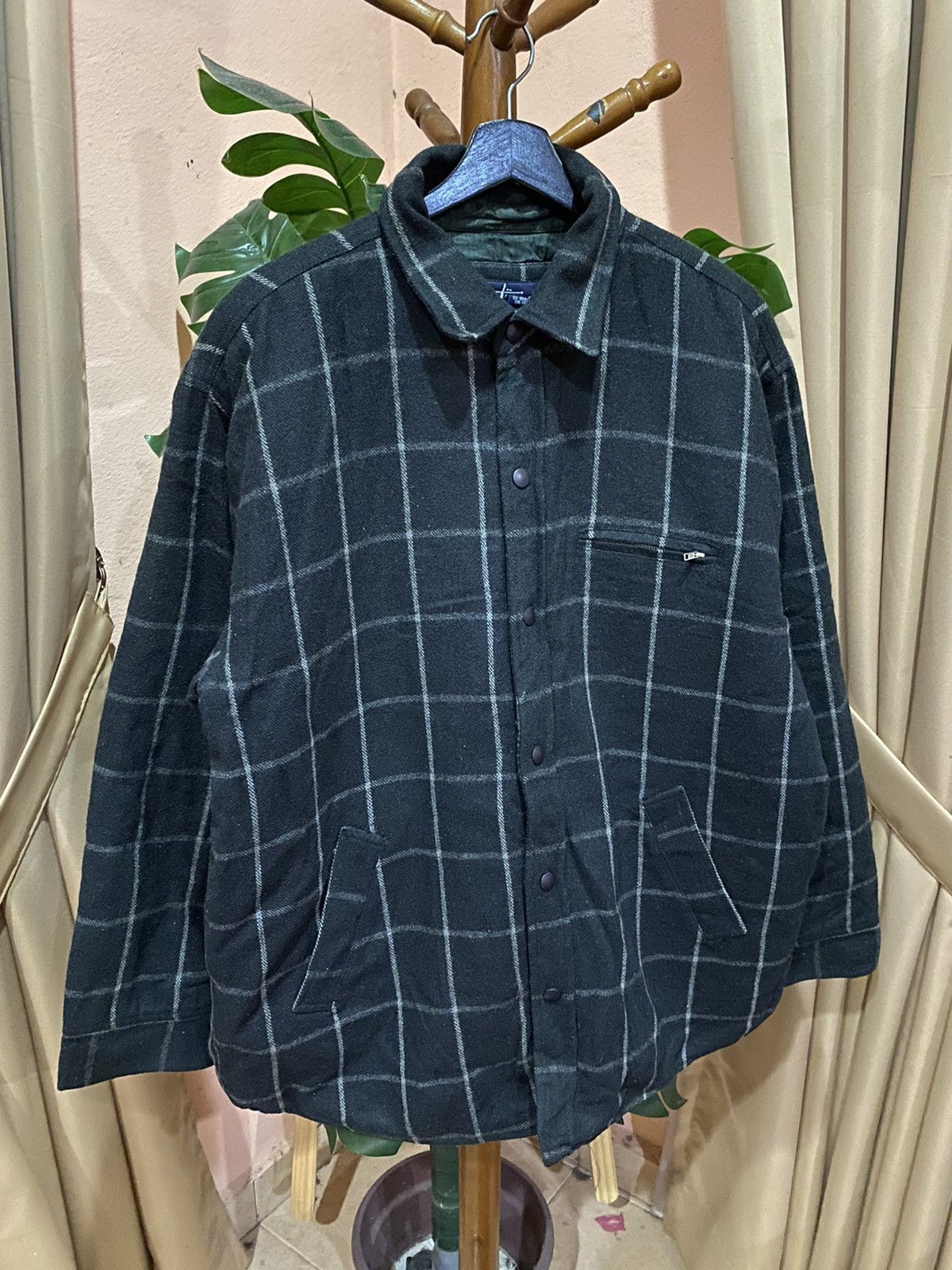 Stussy Stüssy Black and White Plaid Wool Jacket Timeless Streetwear Size US L / EU 52-54 / 3 - 3 Thumbnail