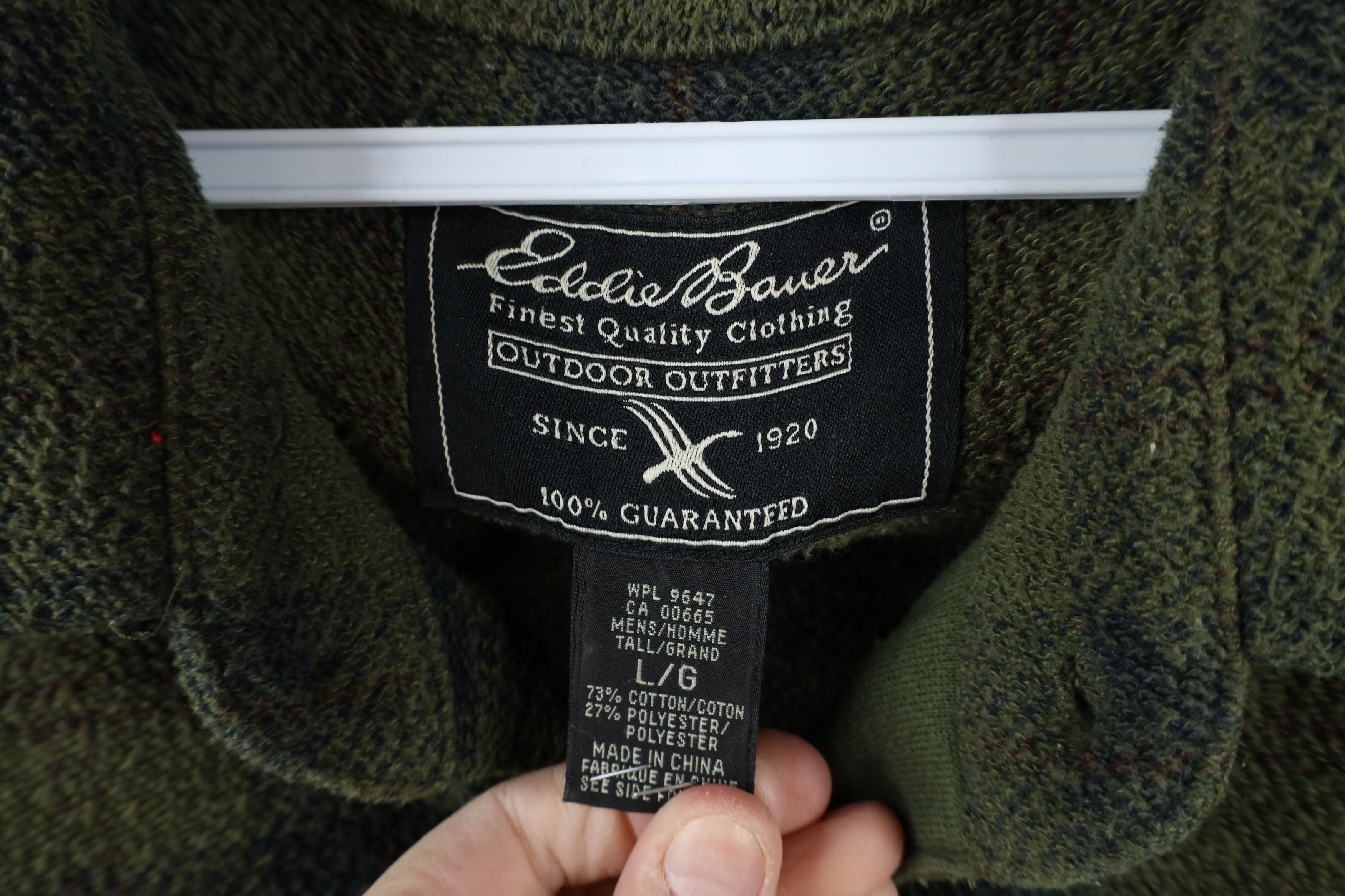 Eddie Bauer × Vintage Vintage 90s Eddie Bauer Button Shirt Jacket Jac Shirt Size US L / EU 52-54 / 3 - 7 Thumbnail