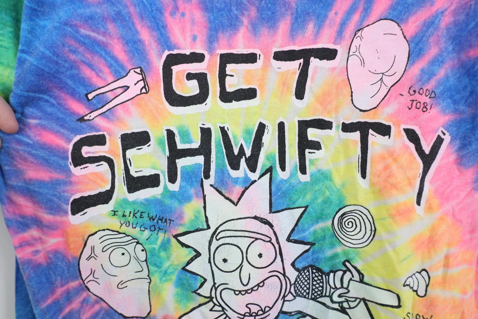 Vintage Y2K Rick and Morty Get Schwifty Tie Dye Short Sleeve T-Shirt Size US S / EU 44-46 / 1 - 5 Thumbnail