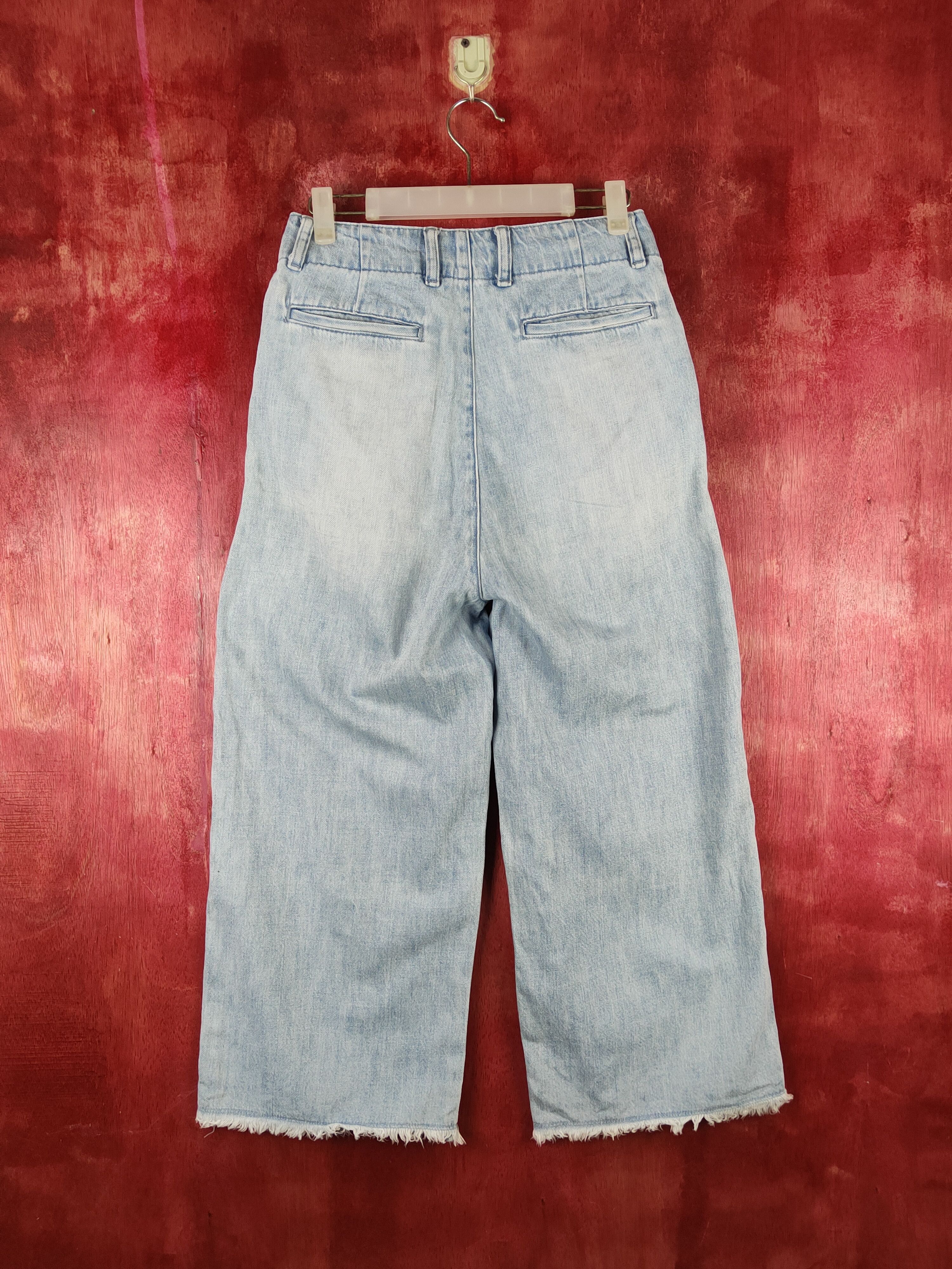 Japanese Brand Earth Music&Ecology Blue Distressed Ripped Jeans#S2146 Size 26" / US 2 / IT 38 - 7 Thumbnail