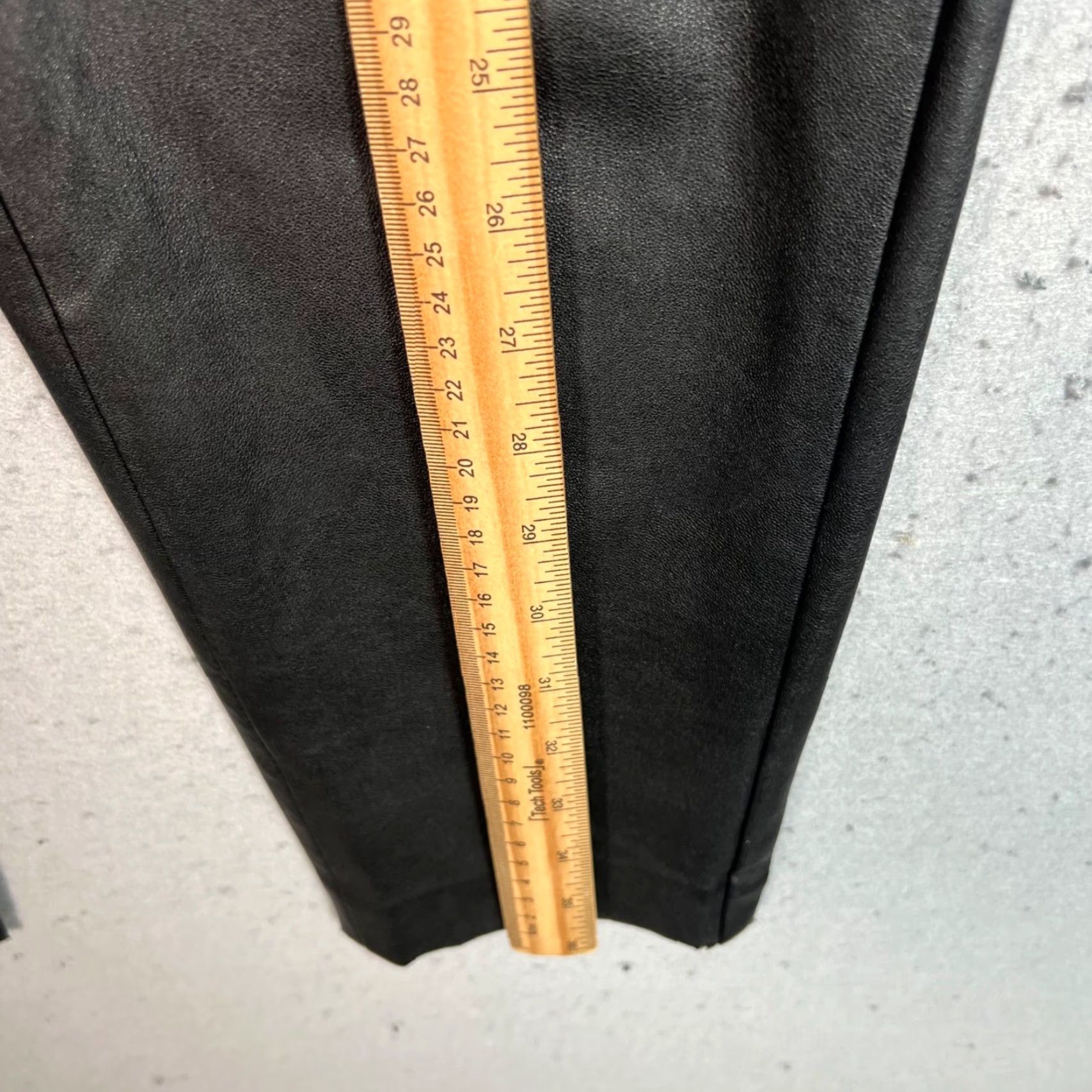 Mango Mango MNG Black Faux Leather High-Waisted Pants Womens Size 2 Size 26" / US 2 / IT 38 - 6 Thumbnail