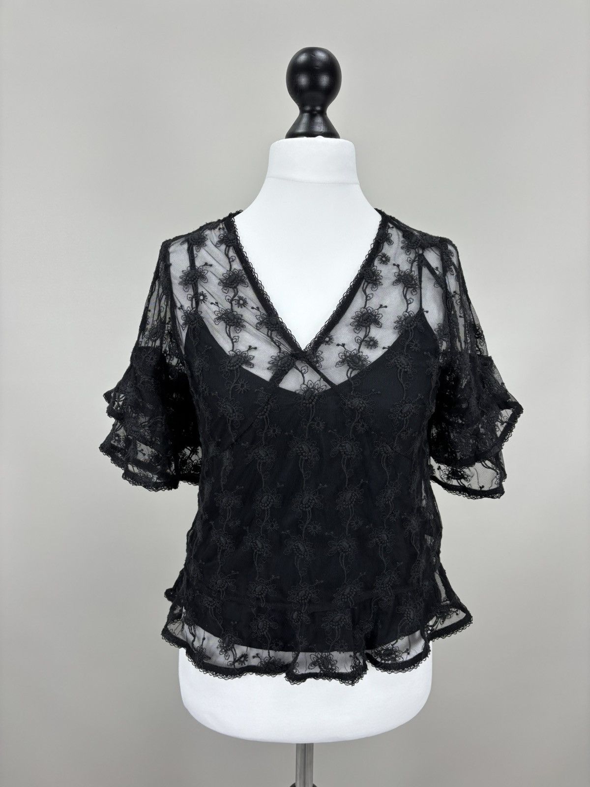 Allsaints Womens blouse AllSaints Size 38 Color Black Size XS / US 0-2 / IT 36-38 - 2 Thumbnail