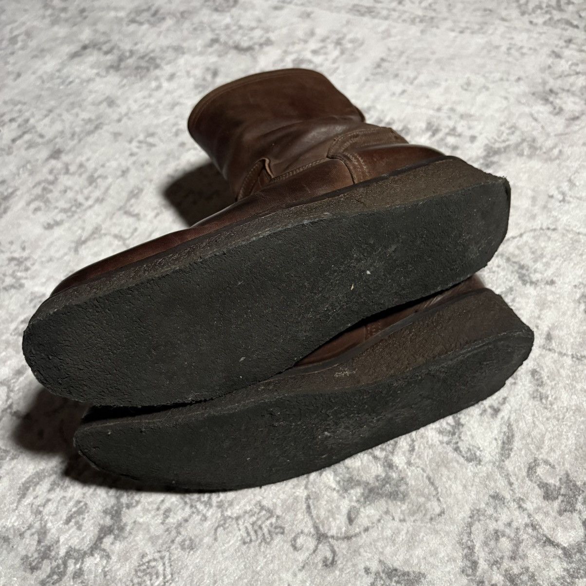 GOA GOA Pull On Leather Engineer Boots Crepe Sole Brown Size US 9.5 / EU 42-43 - 7 Thumbnail
