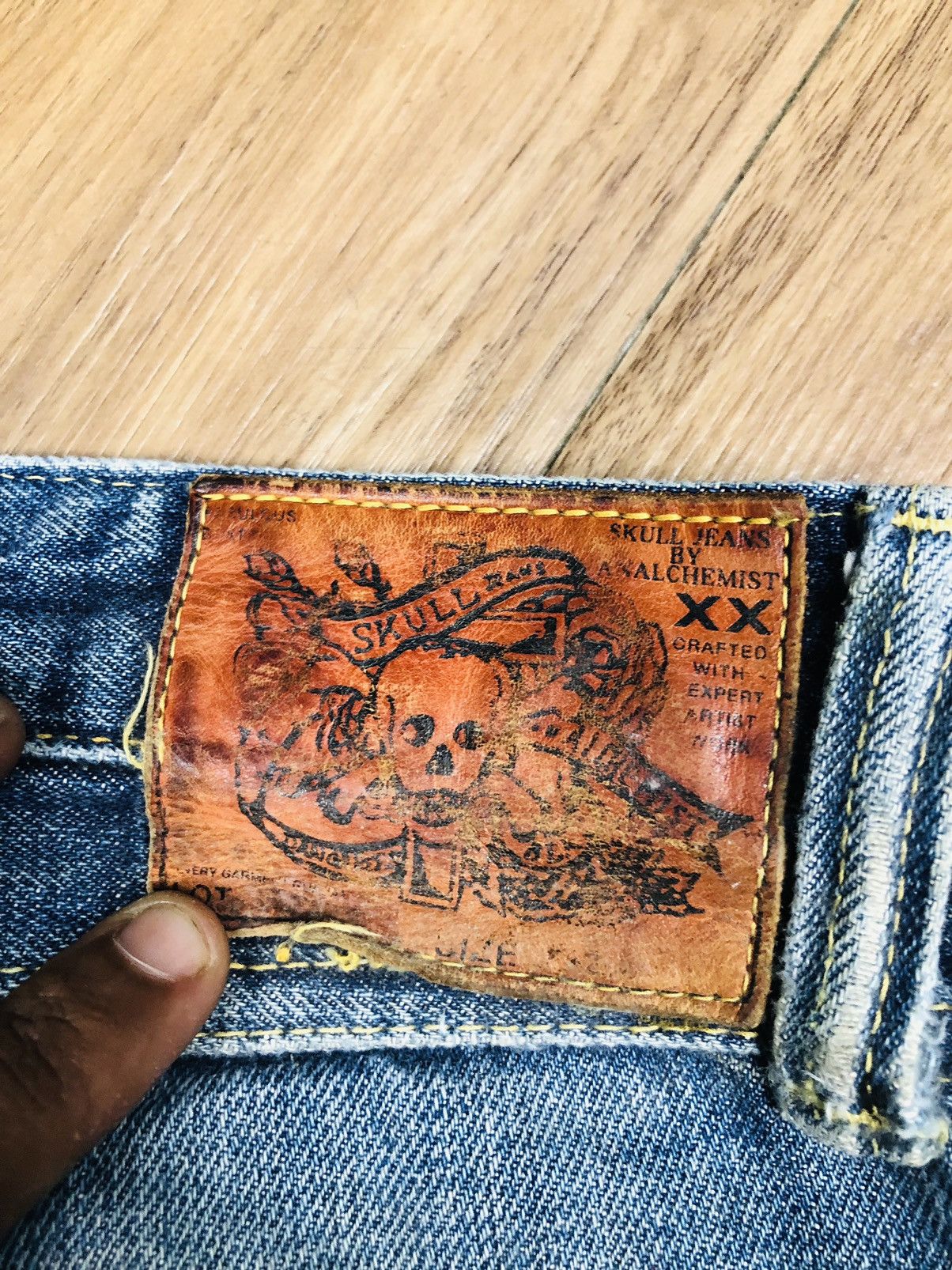 Skull Jeans by an Alchemist Skull Jeans By An Alchemist (36) Size US 29 - 14 Thumbnail