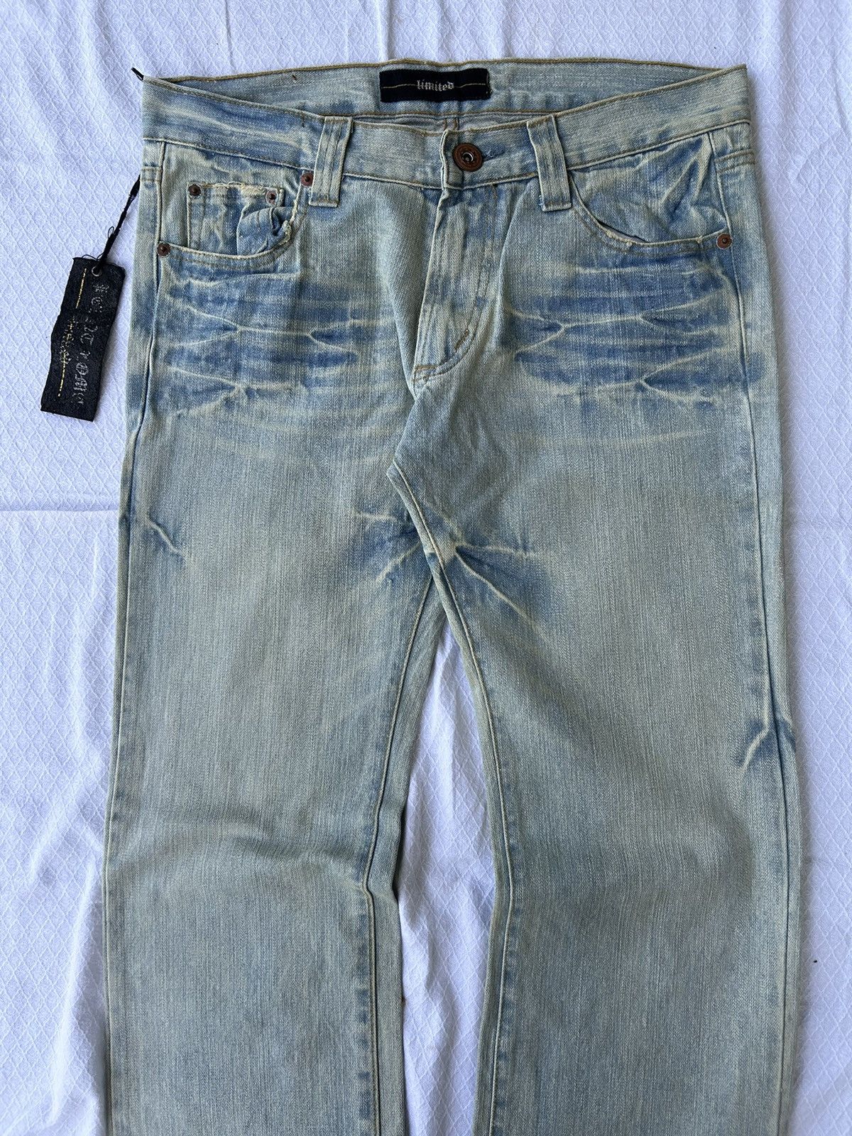If Six Was Nine 💸BINDINGOFFER💸Limited japanese faded wash dragon denim jeans Size US 34 / EU 50 - 5 Thumbnail
