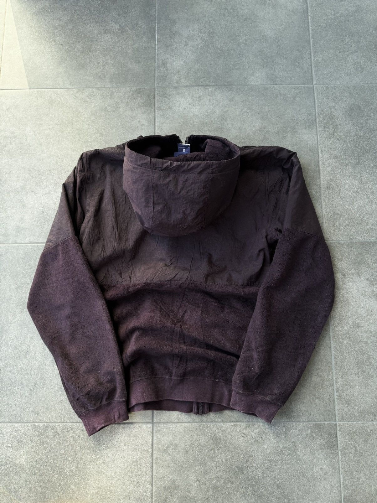 Nike Vintage 90’s Burgundy Nike Drill Check Zip Up Track Jacket Size US M / EU 48-50 / 2 - 9 Thumbnail