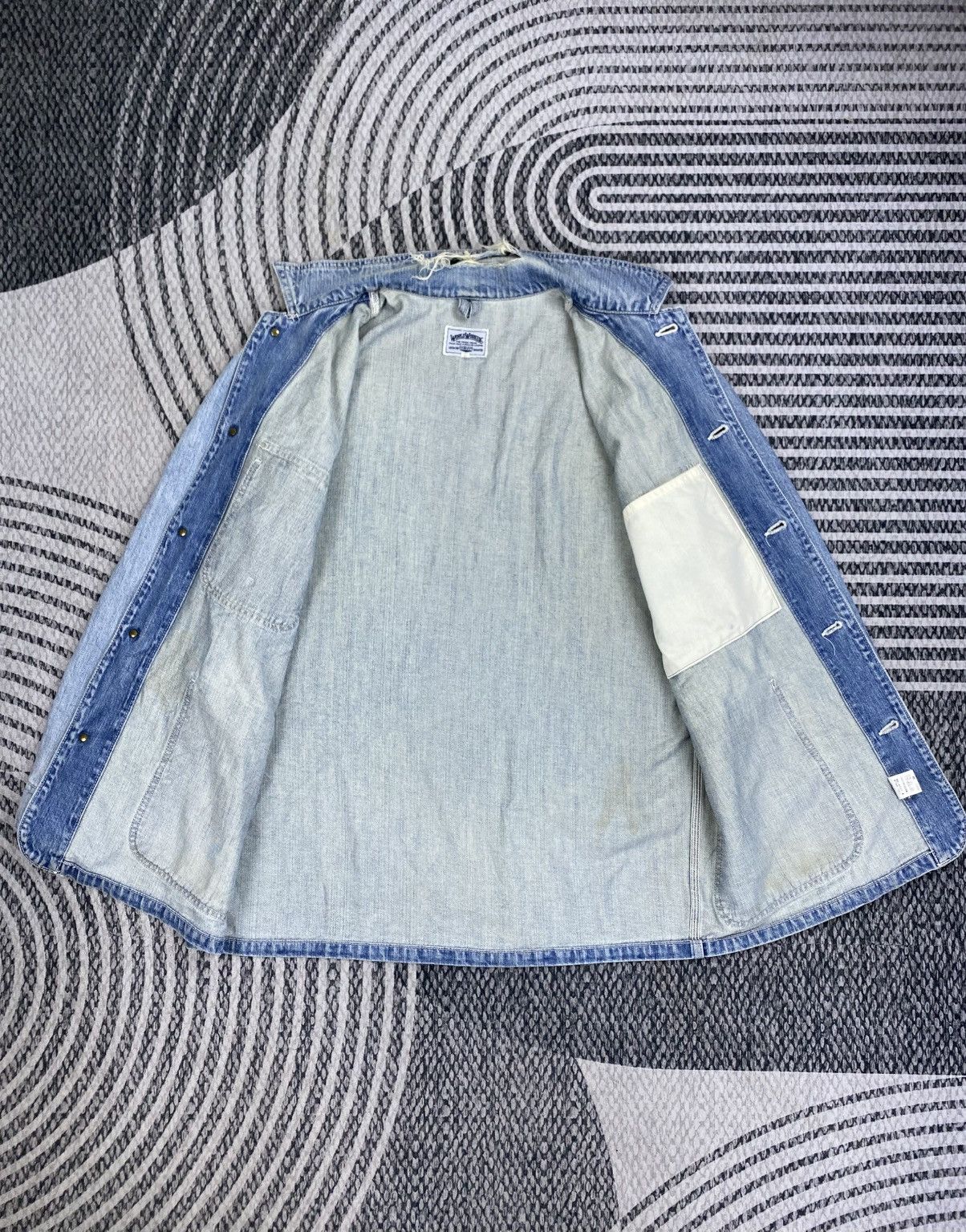 Big John 🔥70s Vintage Big John Chore Denim Jacket Size US L / EU 52-54 / 3 - 5 Thumbnail