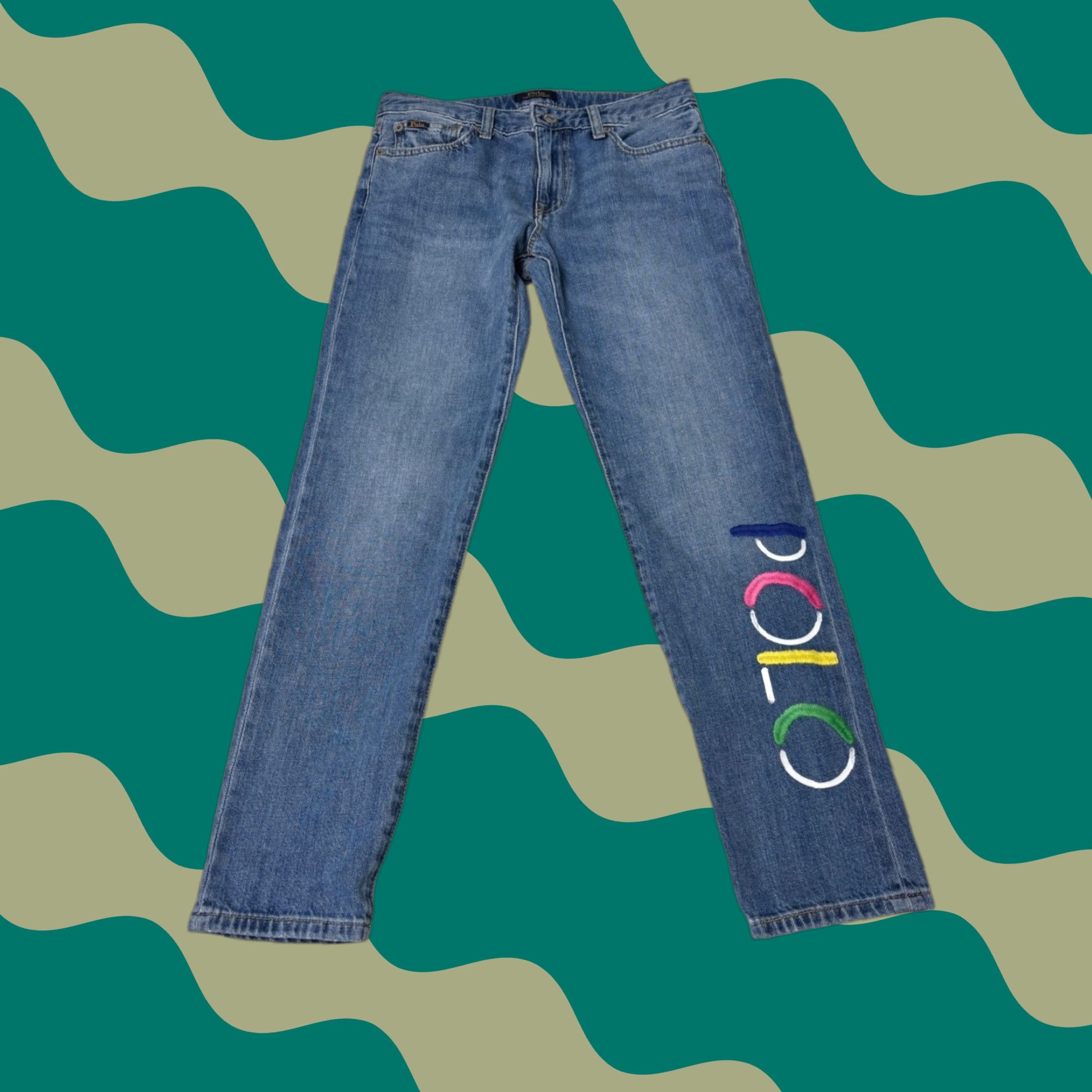 Polo Ralph Lauren Polo Ralph Lauren Slim Boyfriend Jeans Blue Embroidered Logo Women W28X26 Size 36" / US 14 / IT 50 - 1 Thumbnail