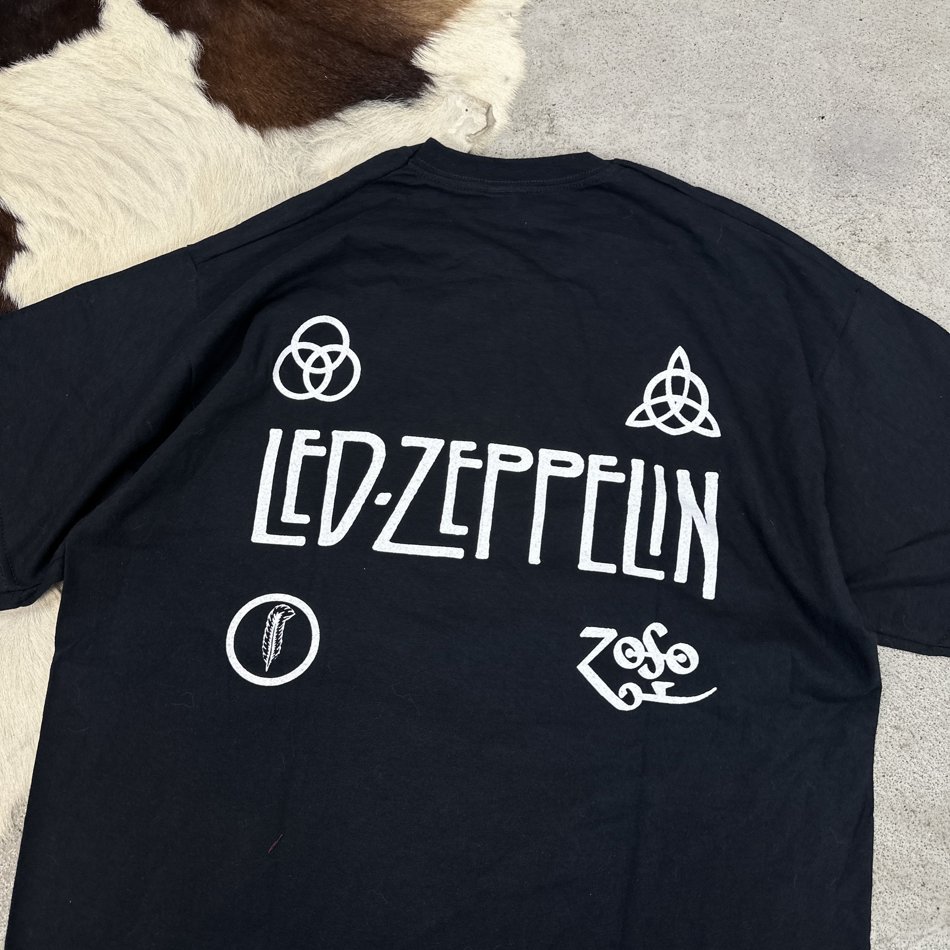 Led Zeppelin × Vintage Vintage Grunge Opium Printed Led Zeppelin T-shirt 00s Size US S / EU 44-46 / 1 - 5 Thumbnail