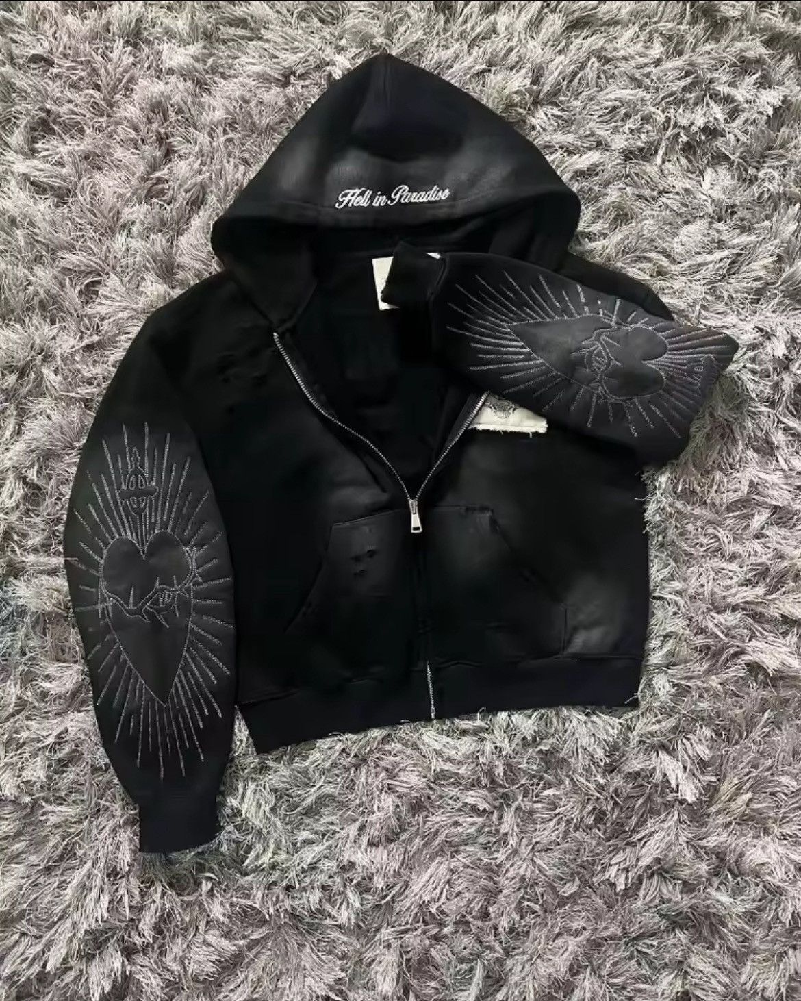 Other “My Pain Doesn’t Define Me” Patch Zipper Sweater Size US L / EU 52-54 / 3 - 3 Thumbnail