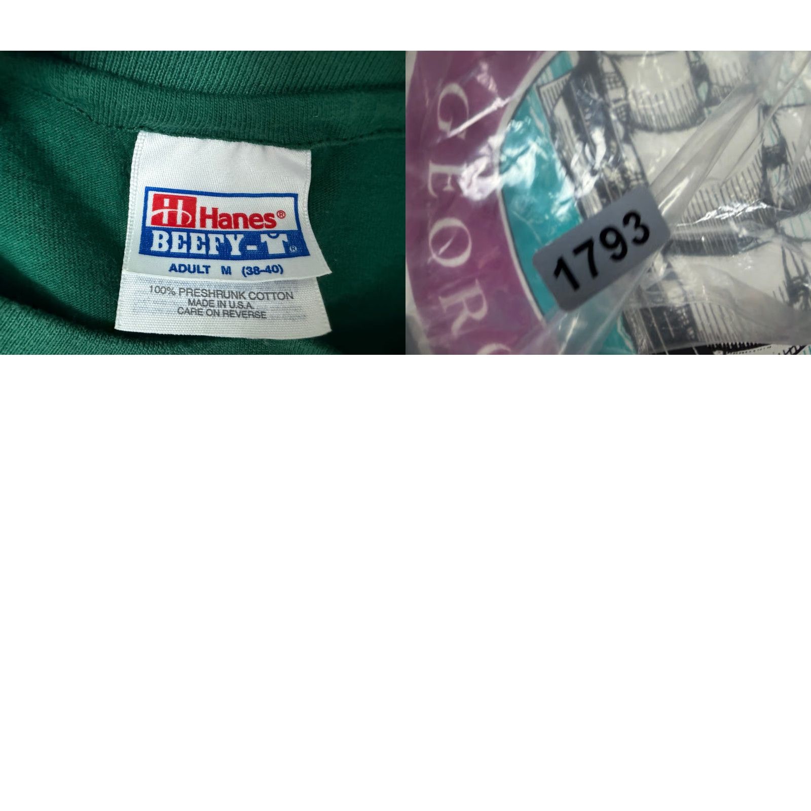 Hanes Vintage Hanes Savannah Georgia T-Shirt Adult Medium Green 90s Crew Neck Short Sleeve Graphic Print USA Men’s T-Shirt Size US M / EU 48-50 / 2 - 9 Thumbnail