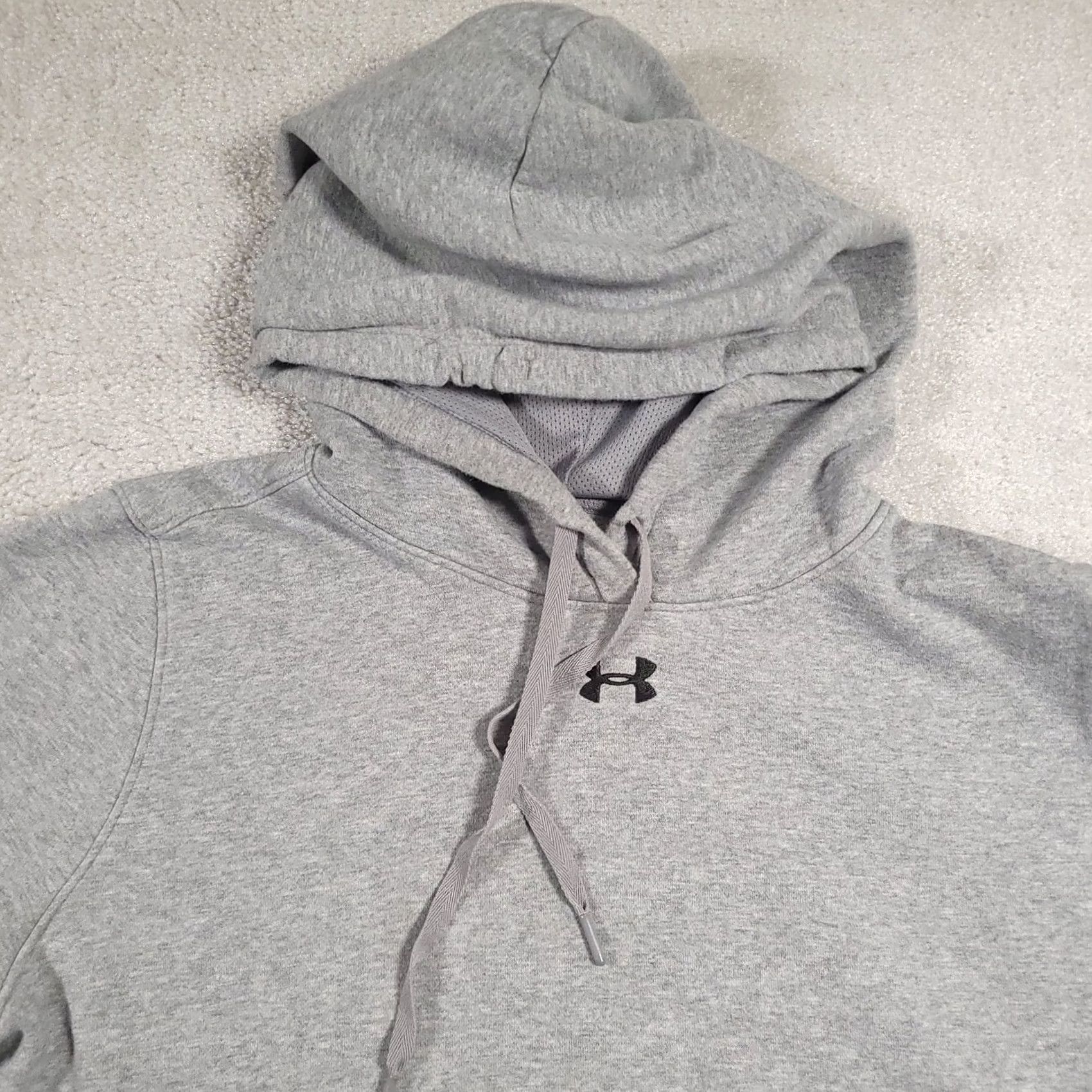 Under Armour Under Armour Hoodie Womens XL Gray Loose Sweatshirt Pockets Logo Embroidered Athletic PullOver Pullover Sweatshirt Sports Fashion Size XL / US 12-14 / IT 48-50 - 3 Thumbnail