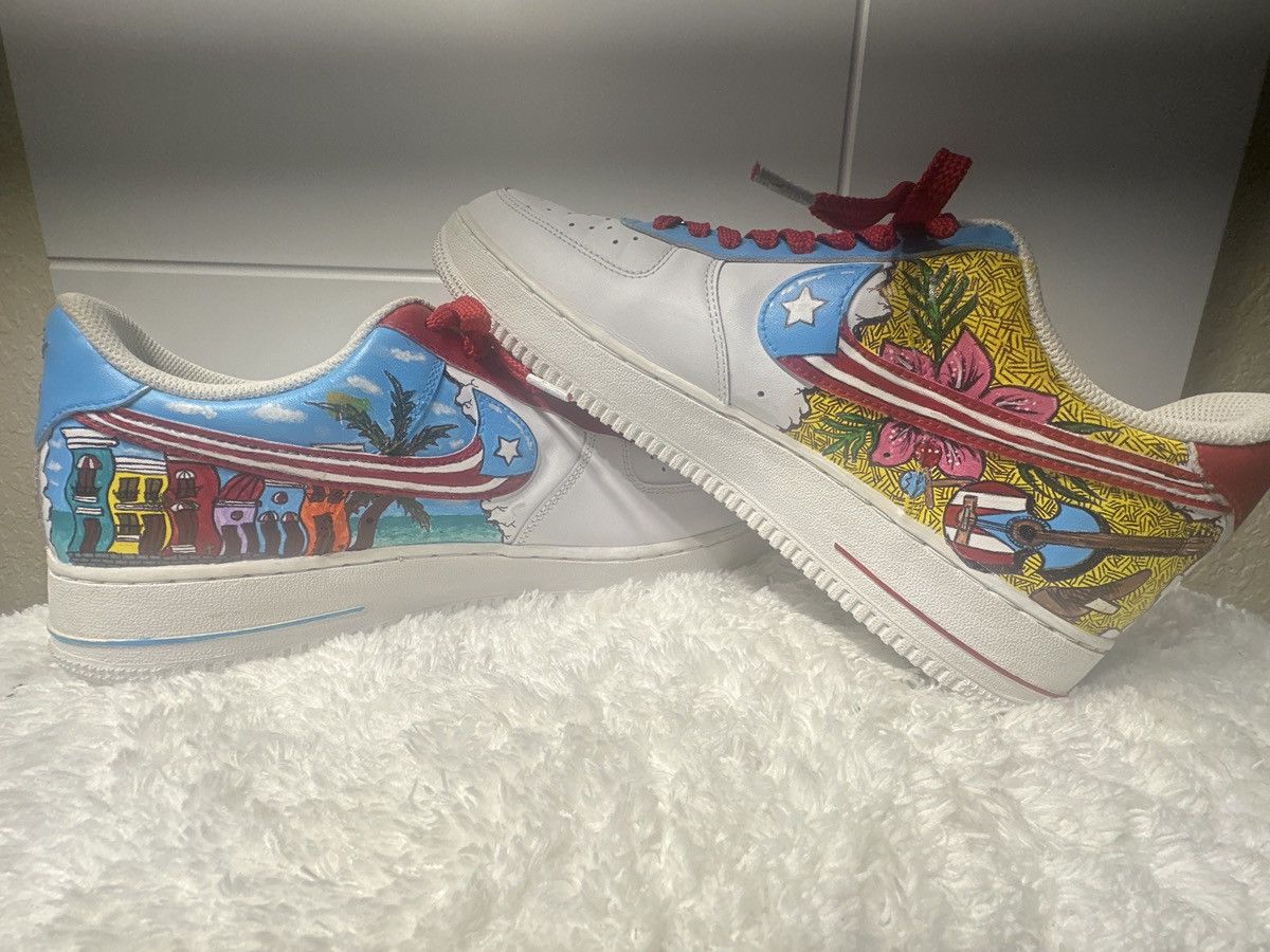 Nike Nike Custom Air Force 1 '07 Puerto Rico Size US 11.5 / EU 44-45 - 6 Thumbnail