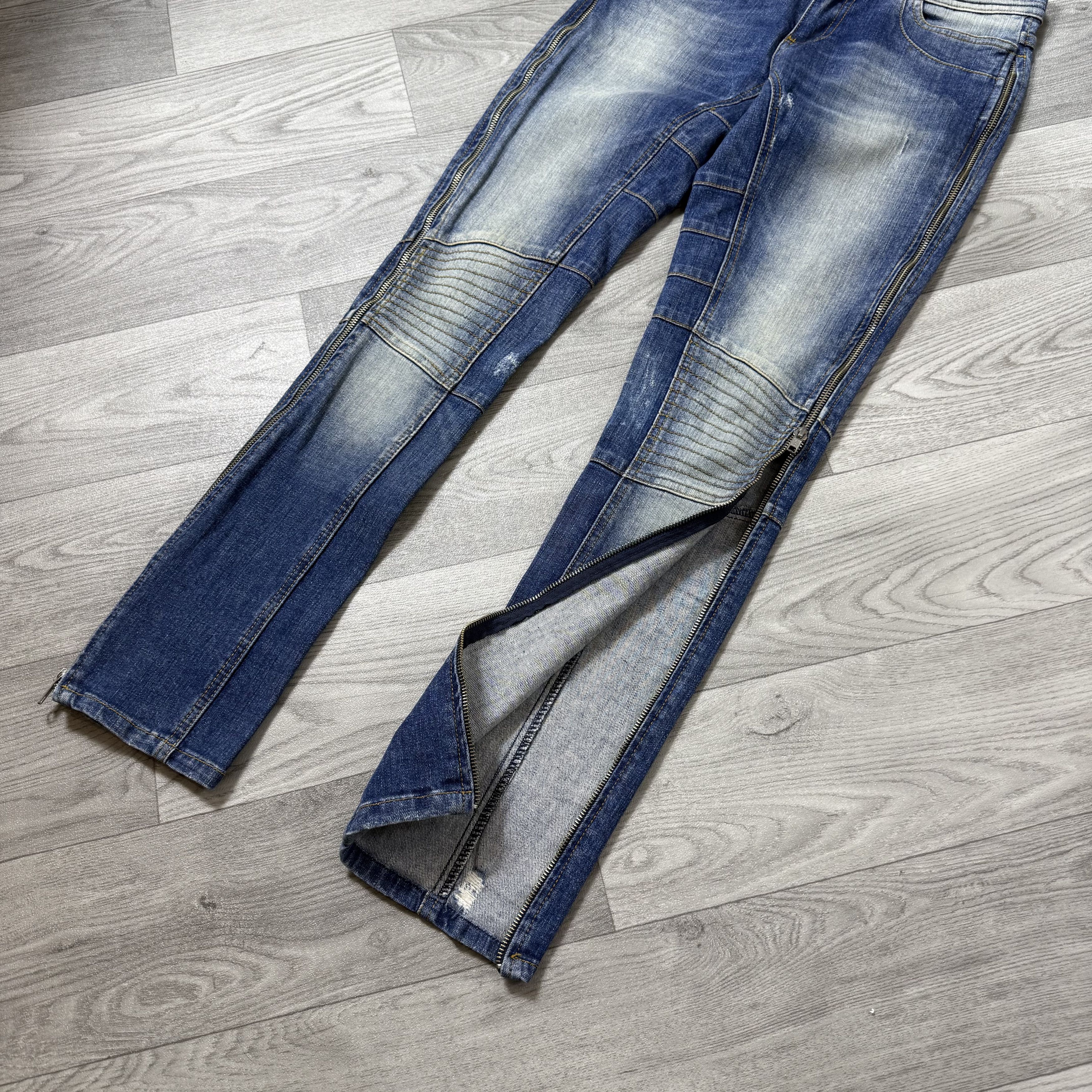 By Malene Birger Vintage By Malene Birger 90s Rare Full Zip Faded Jeans Pants Size 28" / US 6 / IT 42 - 13 Thumbnail