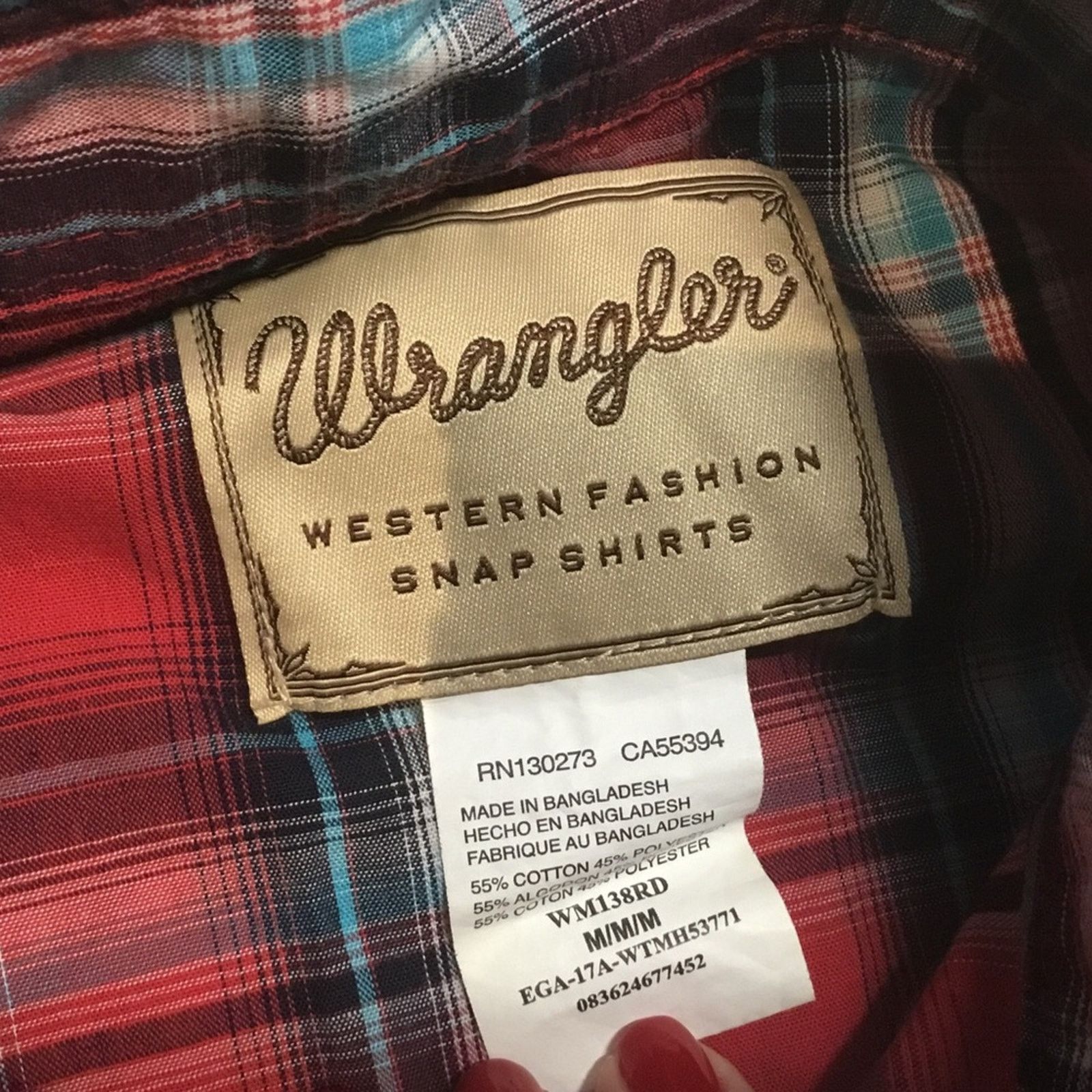 Wrangler Wrangler Plaid Button Down Size US M / EU 48-50 / 2 - 2 Thumbnail