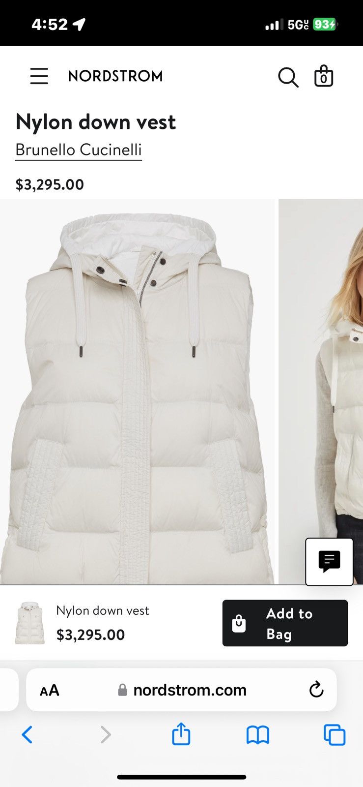 Brunello Cucinelli Nylon down vest White corduroy vest new missing hoodie Size M / US 6-8 / IT 42-44 - 11 Thumbnail