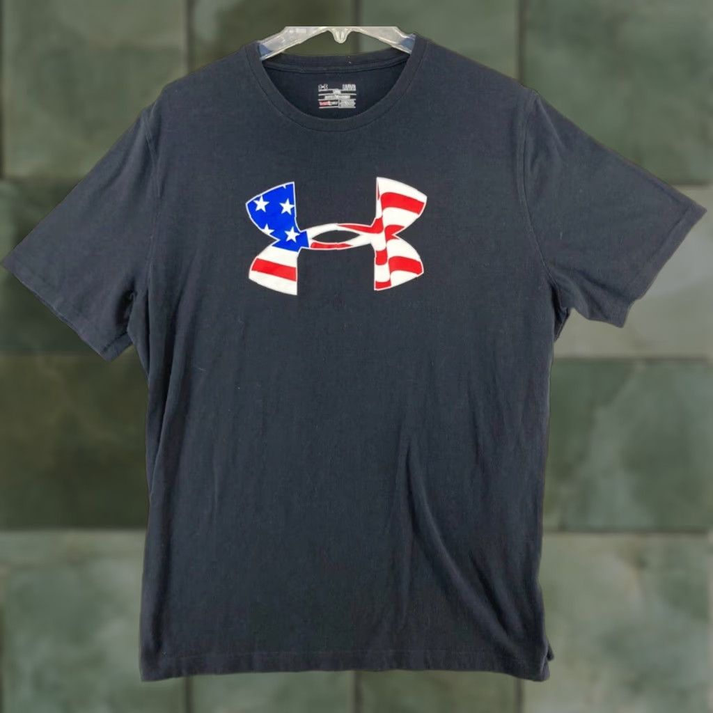 Under Armour Under Armour TShirt Mens Large Black Heat Gear Logo USA Shirt Mens Size US L / EU 52-54 / 3 - 1 Thumbnail
