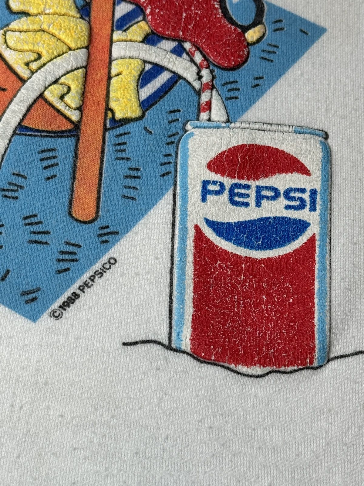 Pepsi × Vintage Vtg 80s RARE Pepsi Cola Fun In The Sun Beach Crop T Shirt Size S / US 4 / IT 40 - 3 Thumbnail