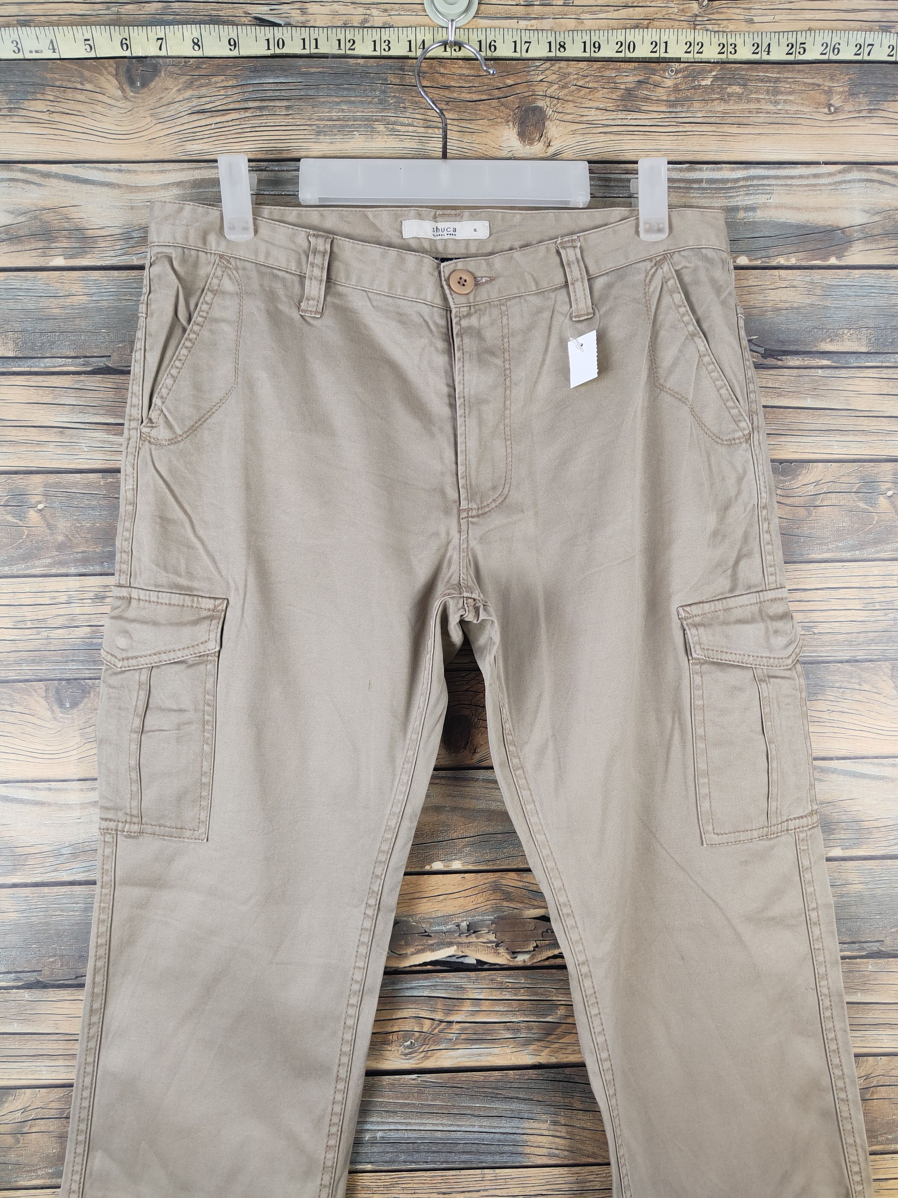 Global Work DL Shuca Global Work Beige Multipocket Cargo Pants #1375 Size 32" / US 10 / IT 46 - 2 Thumbnail