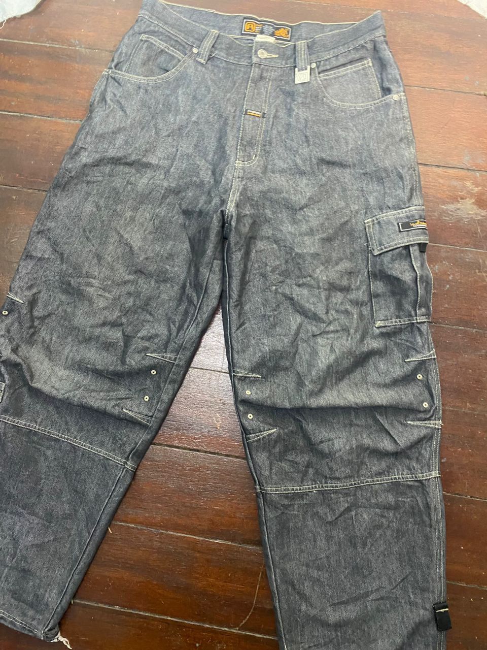 Other Freaky massive distressed denim baggy cargo pants Size US 36 / EU 52 - 13 Thumbnail
