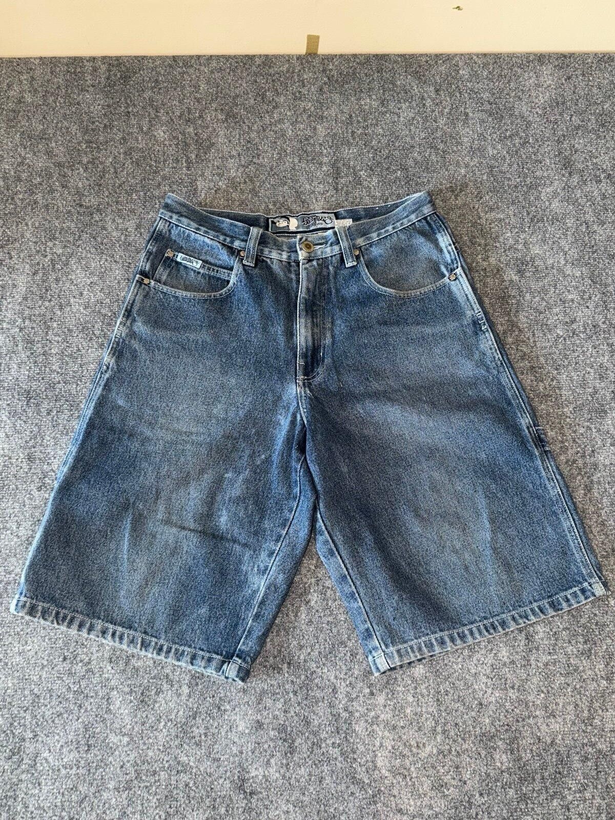 Southpole Southpole B-Boy Baggy Hip Hop Denim Shorts Mens MD Vtg Size US 32 / EU 48 - 2 Thumbnail