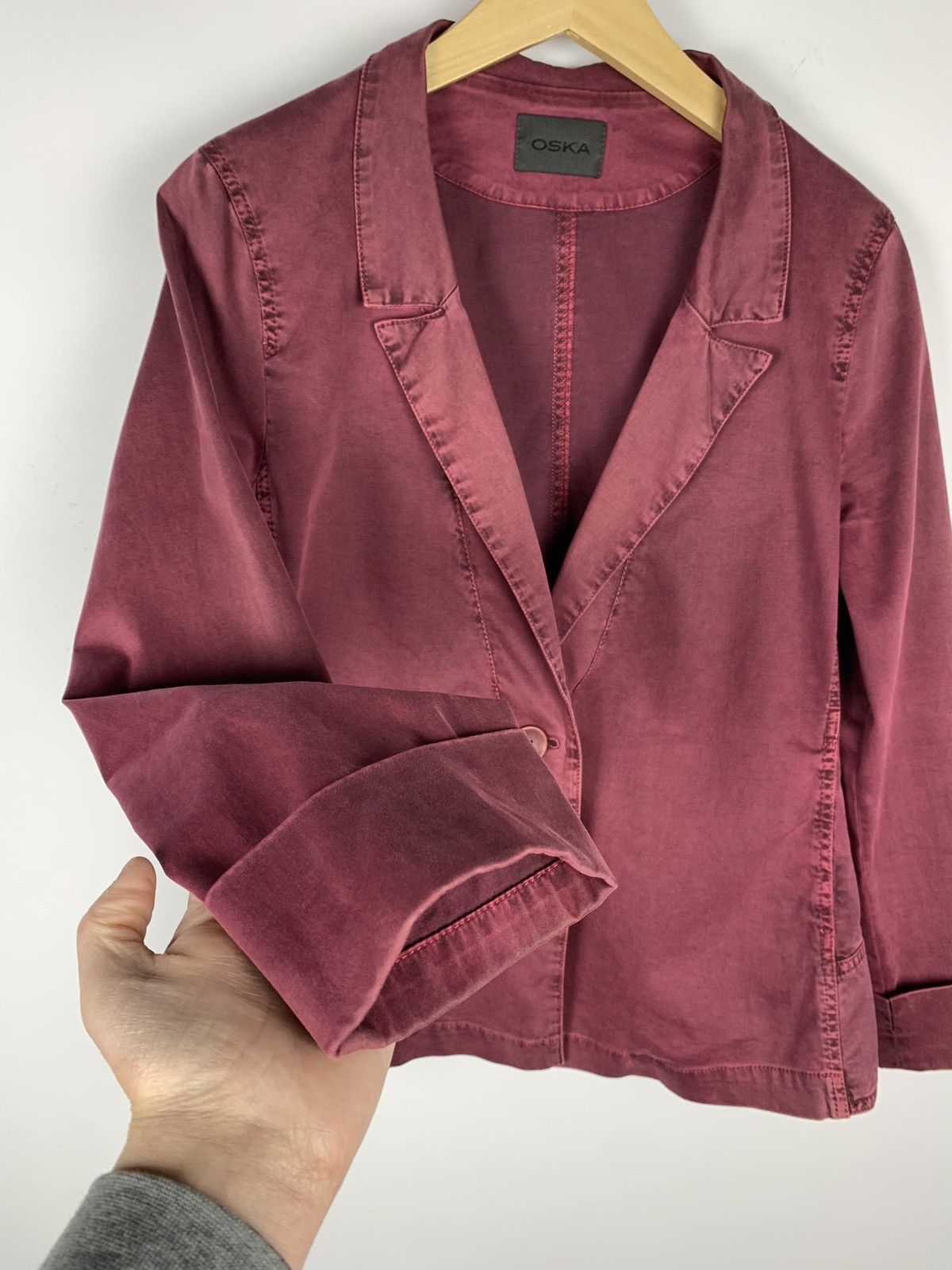 OSKA OSKA Avant Garde Blazer Jacket Size 3 Purple One Button Size ONE SIZE - 14 Thumbnail