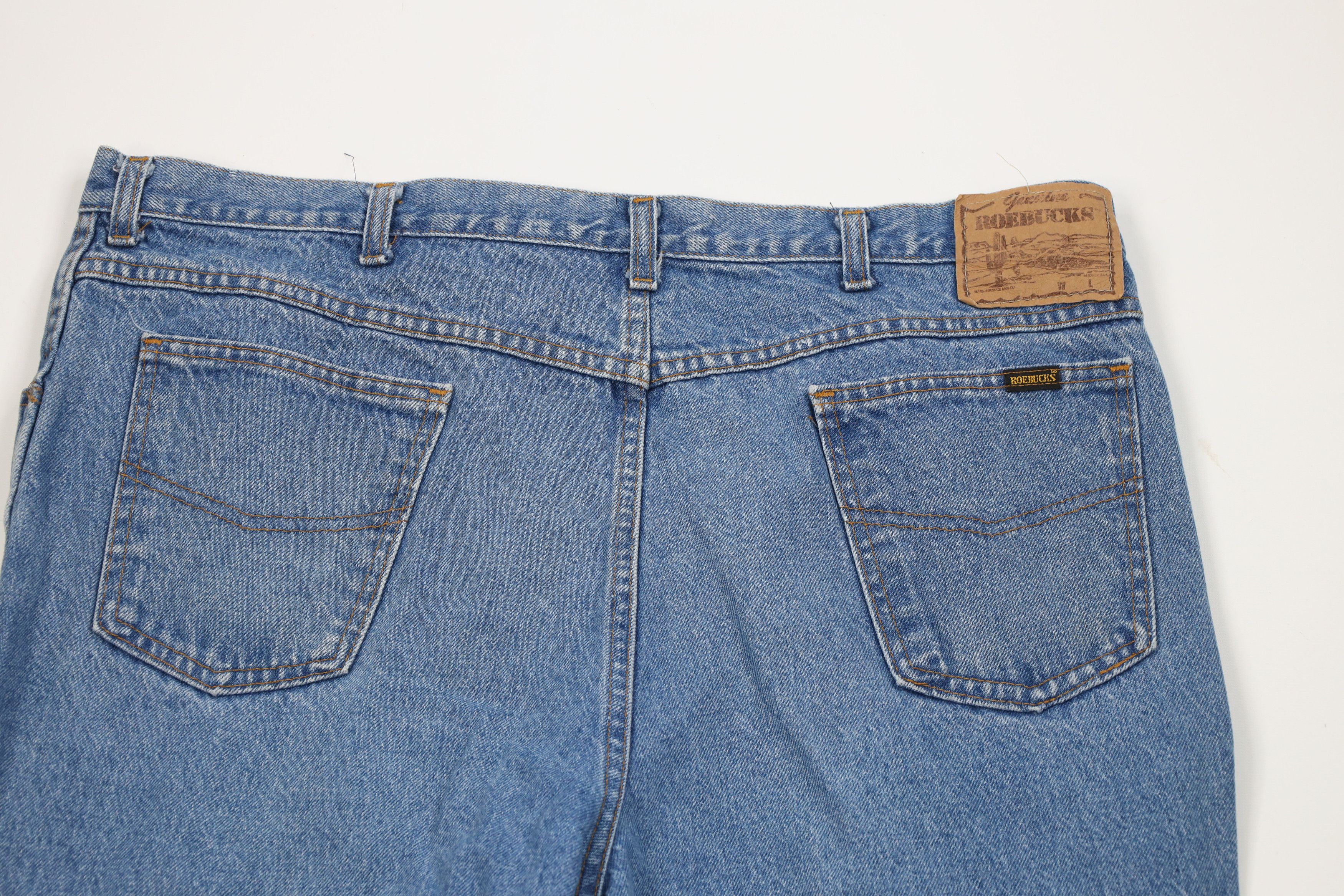 Vintage Vintage 70s 80s Streetwear Wide Leg Denim Jeans Blue Cotton Size US 38 / EU 54 - 9 Thumbnail