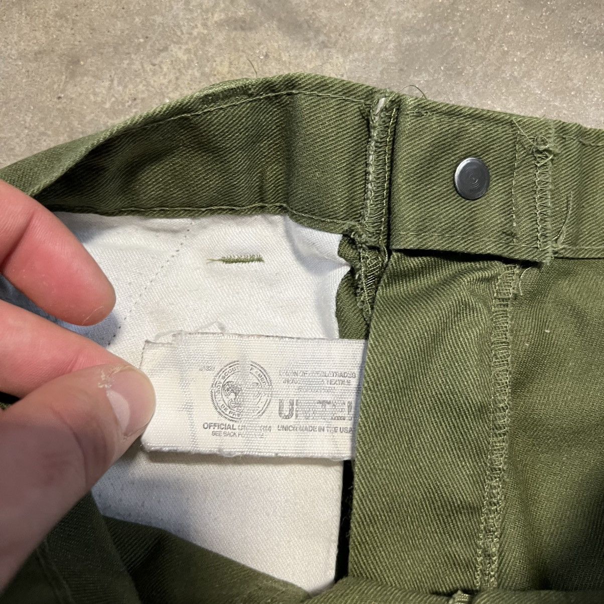 Vintage Vintage Boy Scouts Olive Green Pants Union Made in USA OG107 Size US 27 - 7 Thumbnail