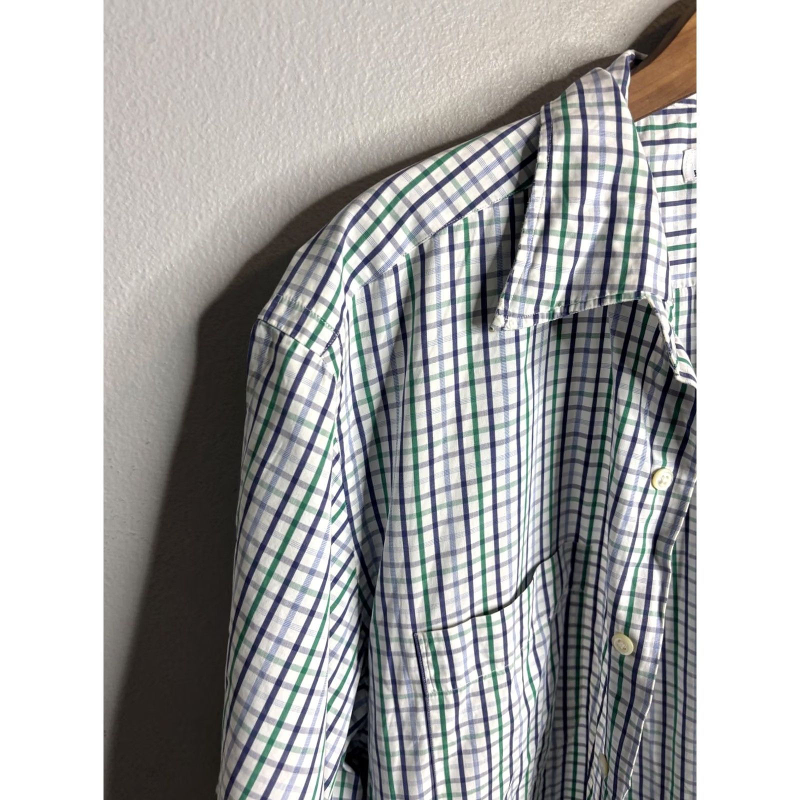 Vintage Maus & Hoffman Shirt Mens Large Green Blue Plaid Short Sleeve Button Down Casual Size US L / EU 52-54 / 3 - 2 Thumbnail