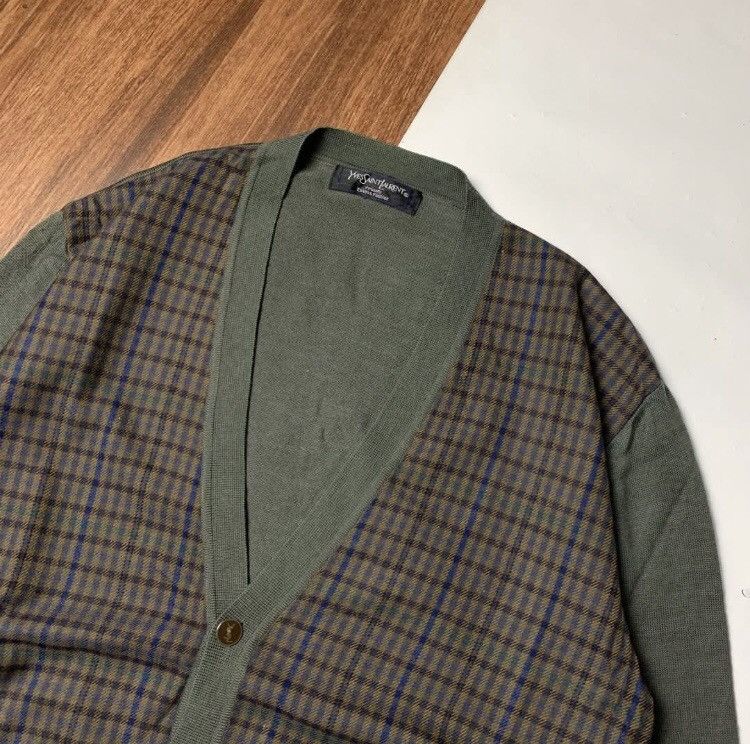 Yves Saint Laurent Vintage Yves Saint Laurent Ysl Plaid Cardigan Size US L / EU 52-54 / 3 - 2 Thumbnail