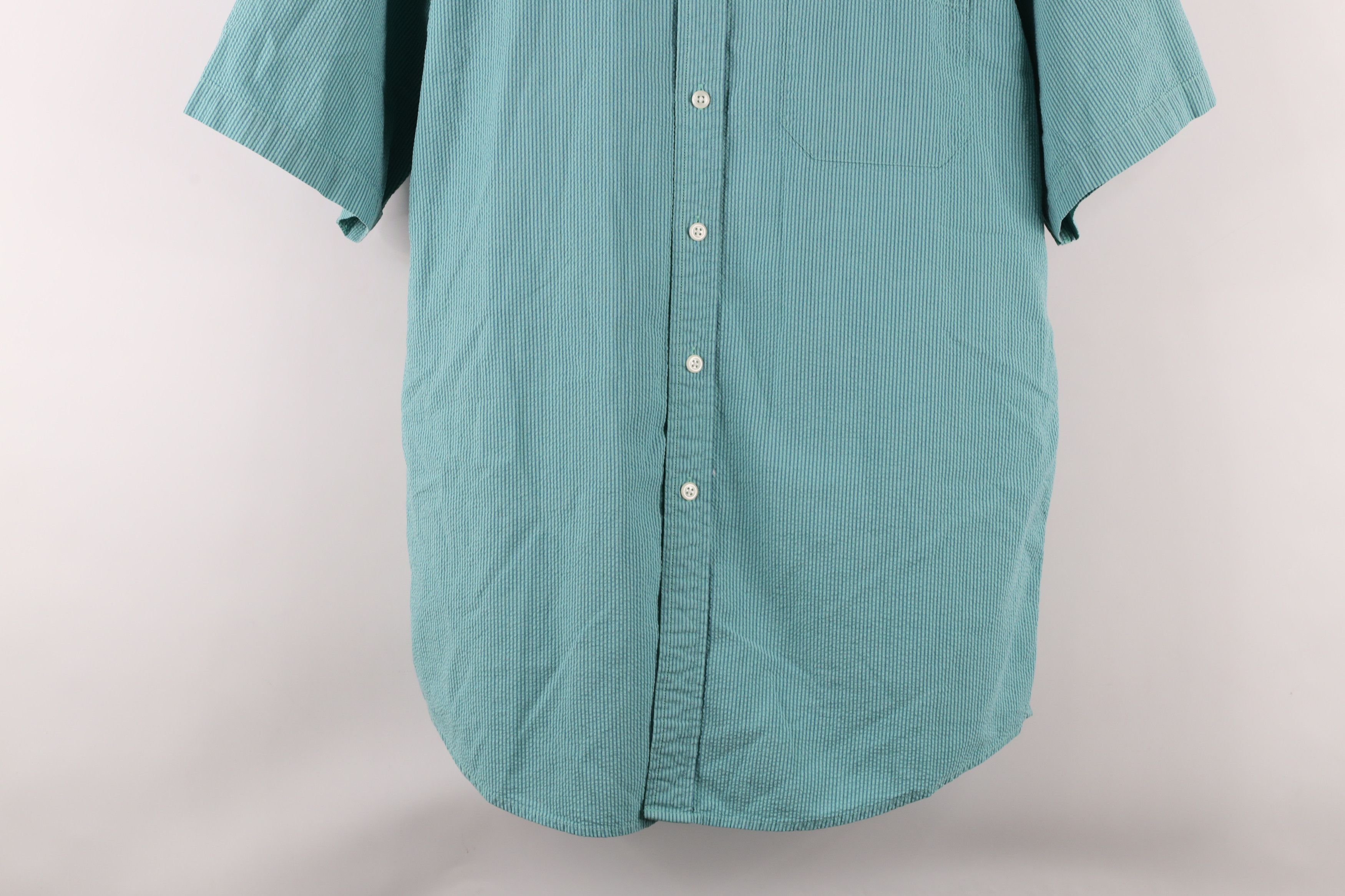 L.L. Bean × Vintage Vintage 90s LL Bean Sucker Short Sleeve Button Down Shirt Size US M / EU 48-50 / 2 - 3 Thumbnail