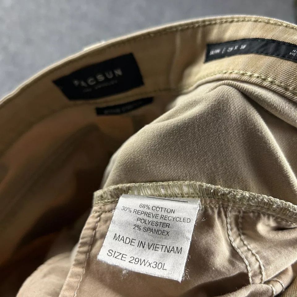 Pacsun Pacsun Jeans Mens 29x30 Beige Denim Slim Fit Active Stretch Size US 29 - 7 Thumbnail