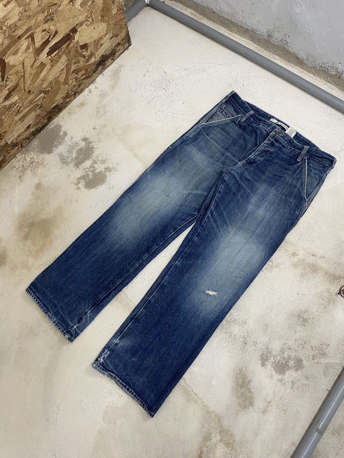 JNCO × Japanese Brand Gap Jean Baggy Loose Fit Blue Jean Cargo Pocket Jnco Size US 37 - 3 Thumbnail