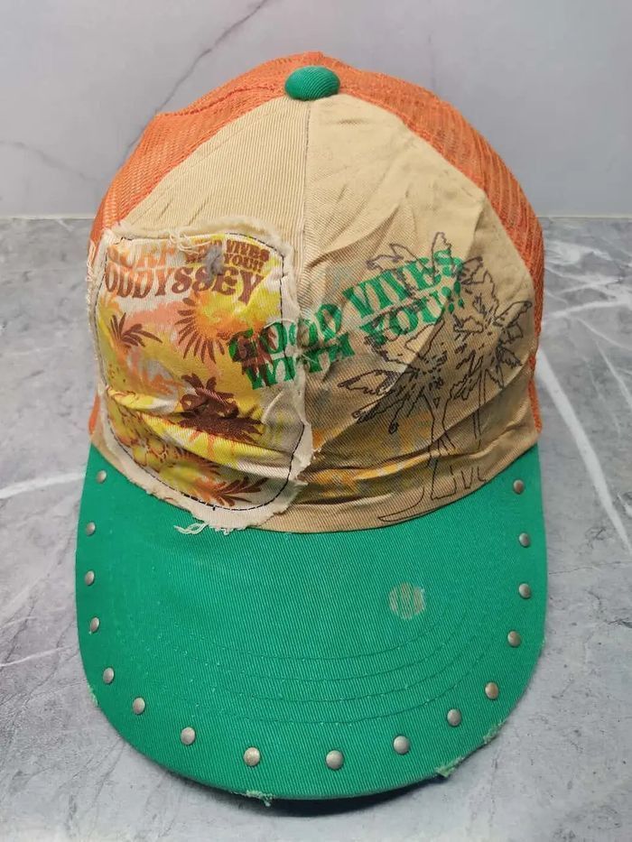 Japanese Brand Vintage Surf Style Distressed Style Trucker Hat Cap Size ONE SIZE - 2 Thumbnail
