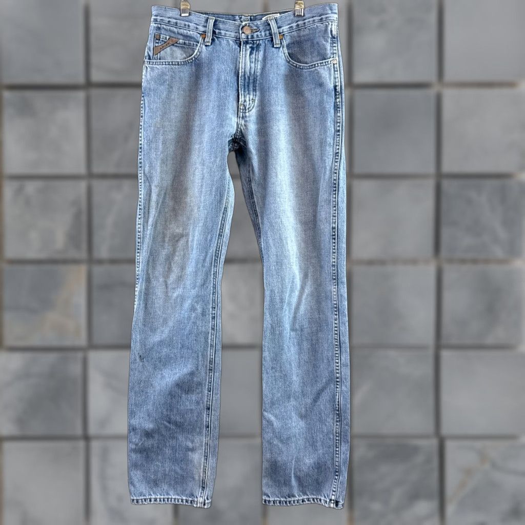 Ariat Ariat Jeans Mens 32x36 Blue M1 Denim Pants Distress Western Chore Workwear 5-Pocket Regular Fit Size US 32 / EU 48 - 1 Thumbnail