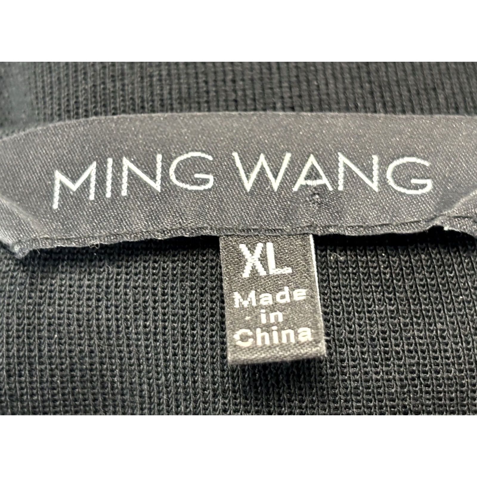 Vintage Ming Wang Pullover Sweater Women’s XL Black Keyhole Fine Knit Classic Minimalist Size XL / US 12-14 / IT 48-50 - 6 Thumbnail