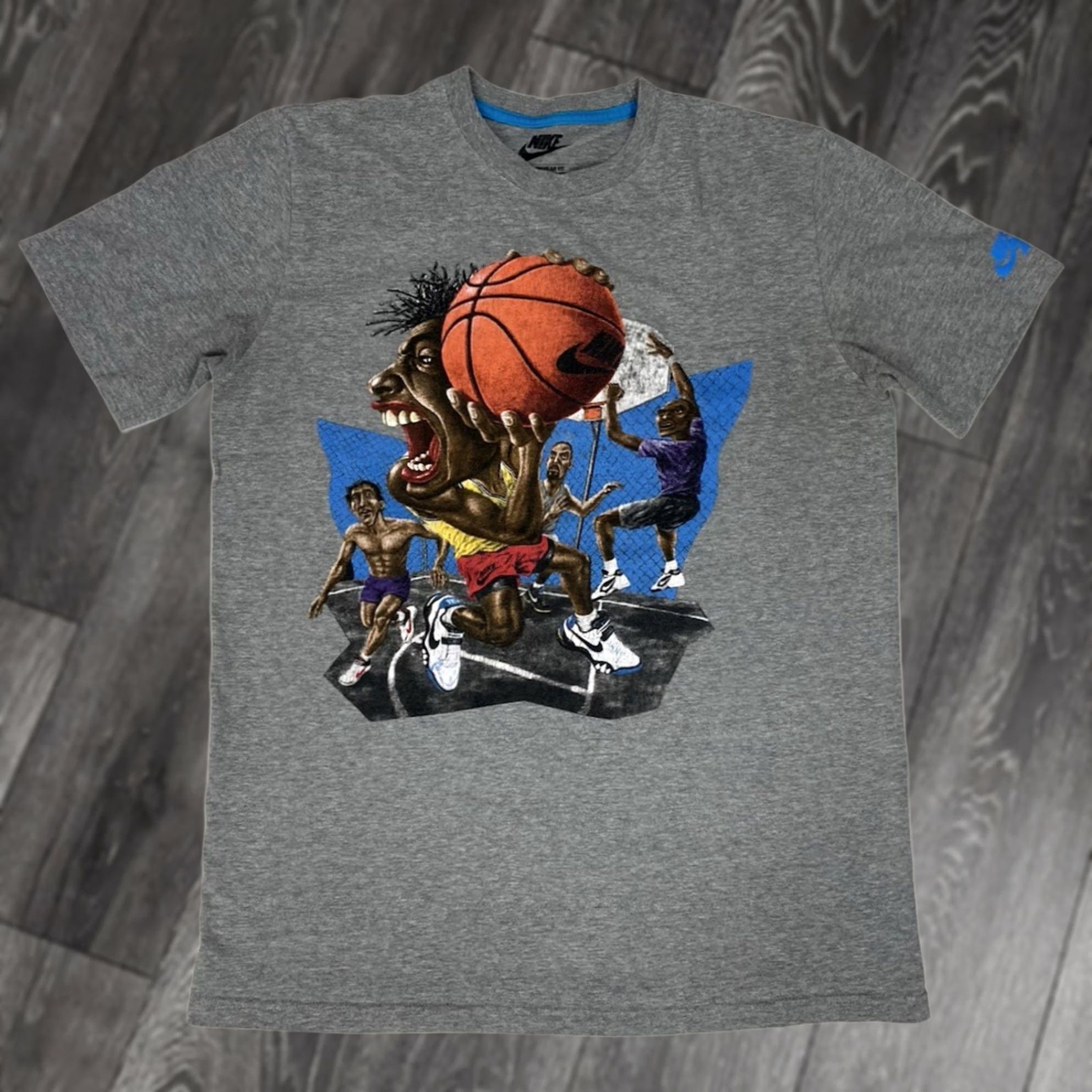 Nike Nike Air Street Ball Graphic T-shirt Men L Gray Size US L / EU 52-54 / 3 - 1 Thumbnail