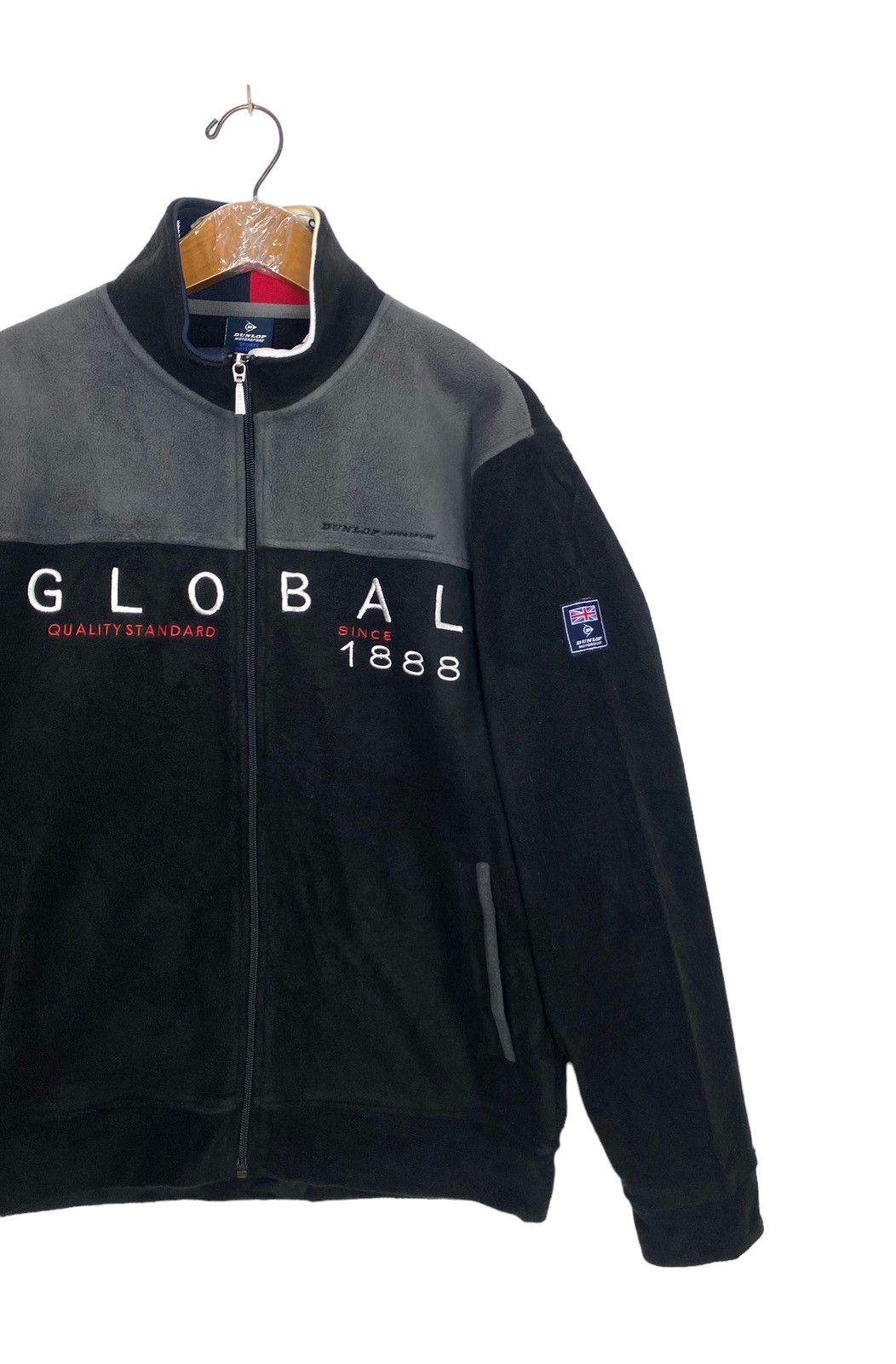 Dunlop Rare‼️ Dunlop Motorsport Global Fleece Spellout Size US M / EU 48-50 / 2 - 2 Thumbnail