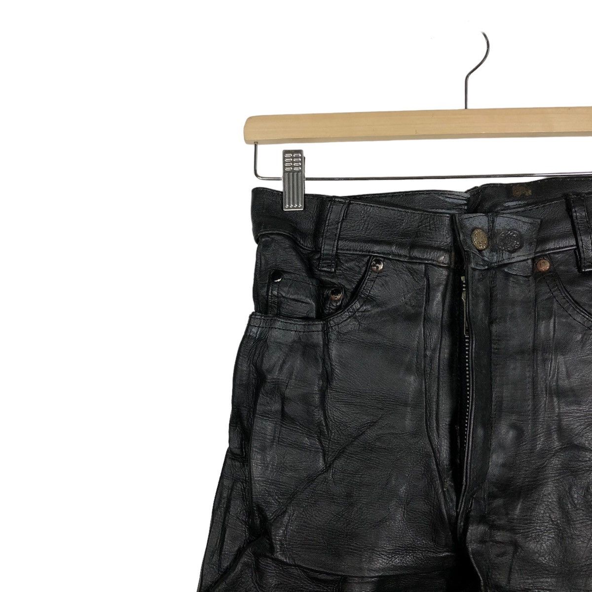 Genuine Leather 🔥Rare 90’s Genuine Leather Pants Racing Issey Miyake Japan Size US 28 / EU 44 - 6 Thumbnail