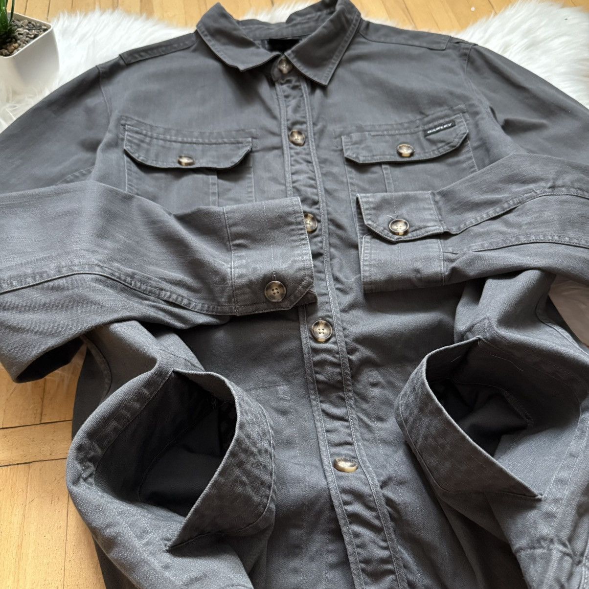 Oakley 📌 Vintage Oakley 00s Crazy Overshirt Jacket Size US L / EU 52-54 / 3 - 11 Thumbnail