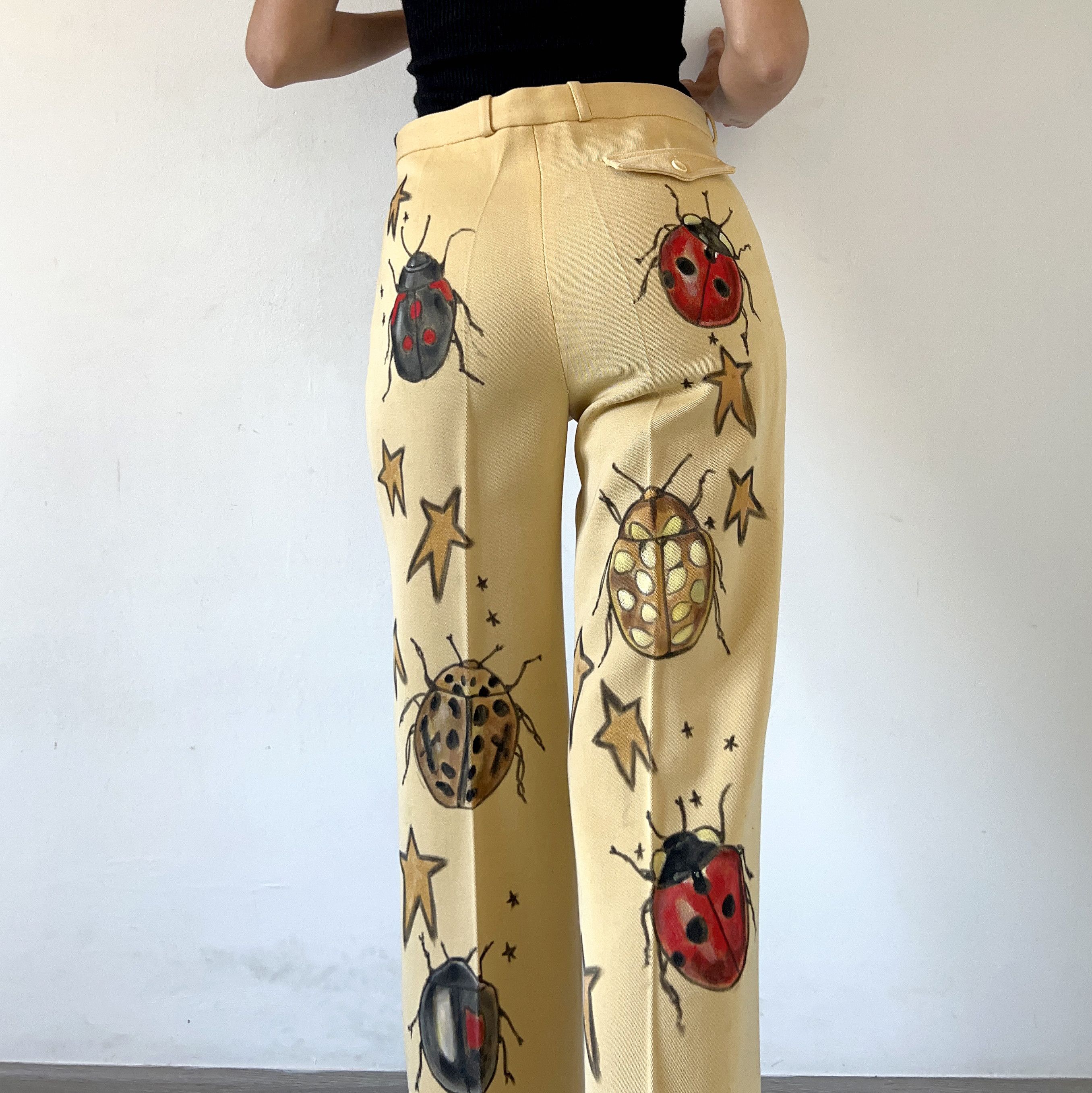 Vintage Bugs Custom Made Wool Pants Size 30" / US 8 / IT 44 - 2 Thumbnail