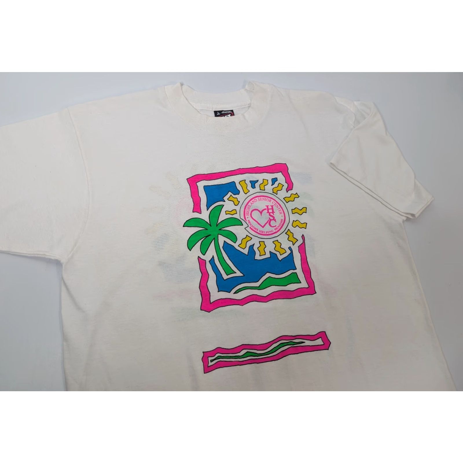Vintage VINTAGE Screen Stars T-Shirt Short Sleeve Crew Neck L White USA 80s 90s Single Stitch Senior in Action Size US L / EU 52-54 / 3 - 2 Thumbnail