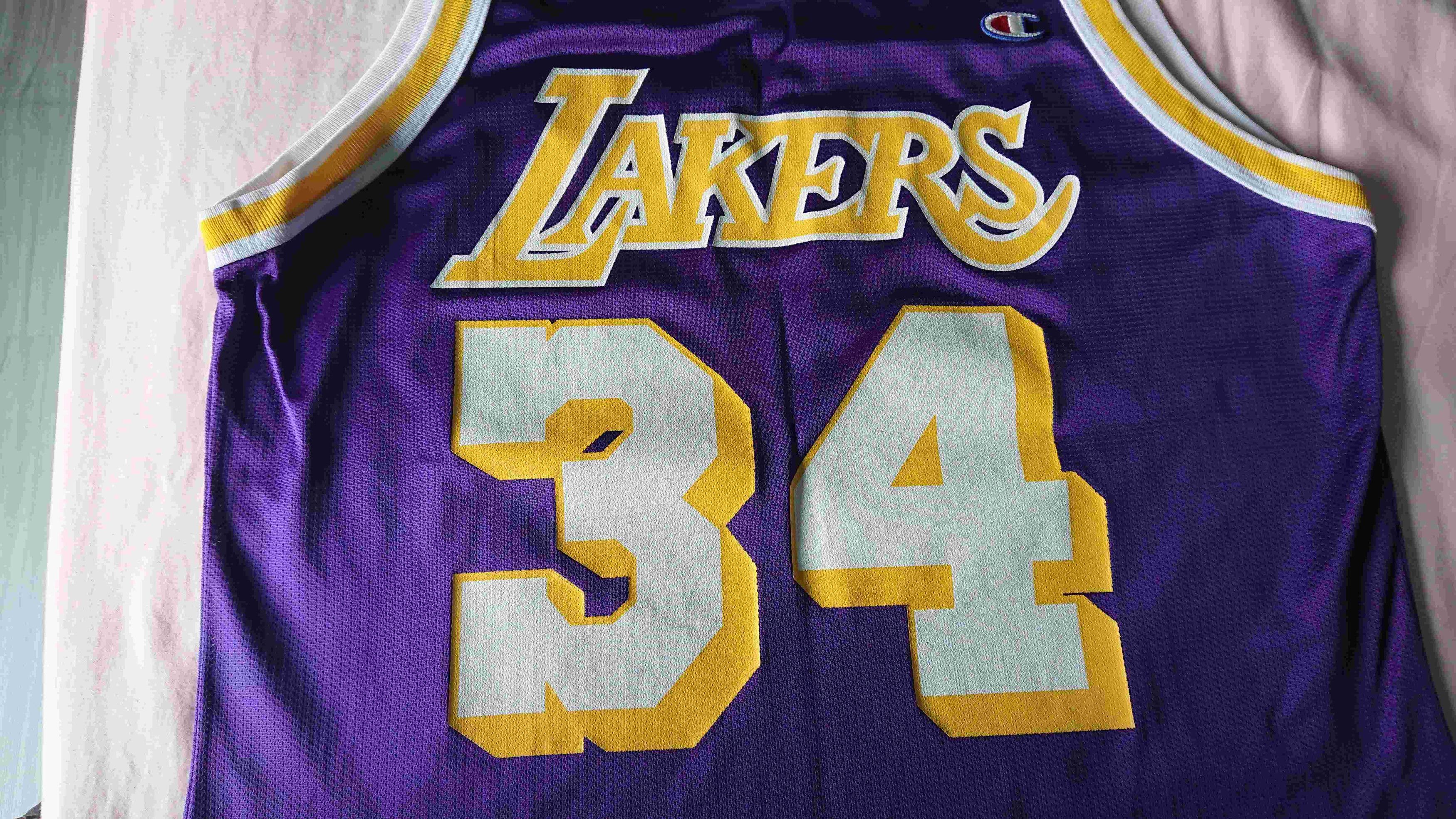 Champion Champion Lakers Shaquille O'Neal 34 Jersey (Size 44) Size US L / EU 52-54 / 3 - 5 Thumbnail