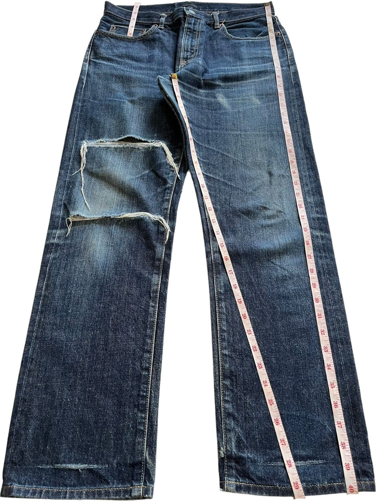 Uniqlo Vintage Japanese Uniqlo Selvedge Dark Wash Loose Jeans Size US 32 / EU 48 - 14 Thumbnail