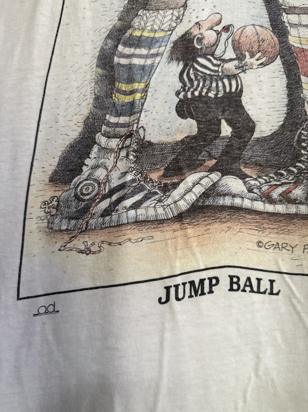 Other Thrashed Vintage 90s Jump Ball Gary Patterson Faded Tee Size US L / EU 52-54 / 3 - 4 Thumbnail