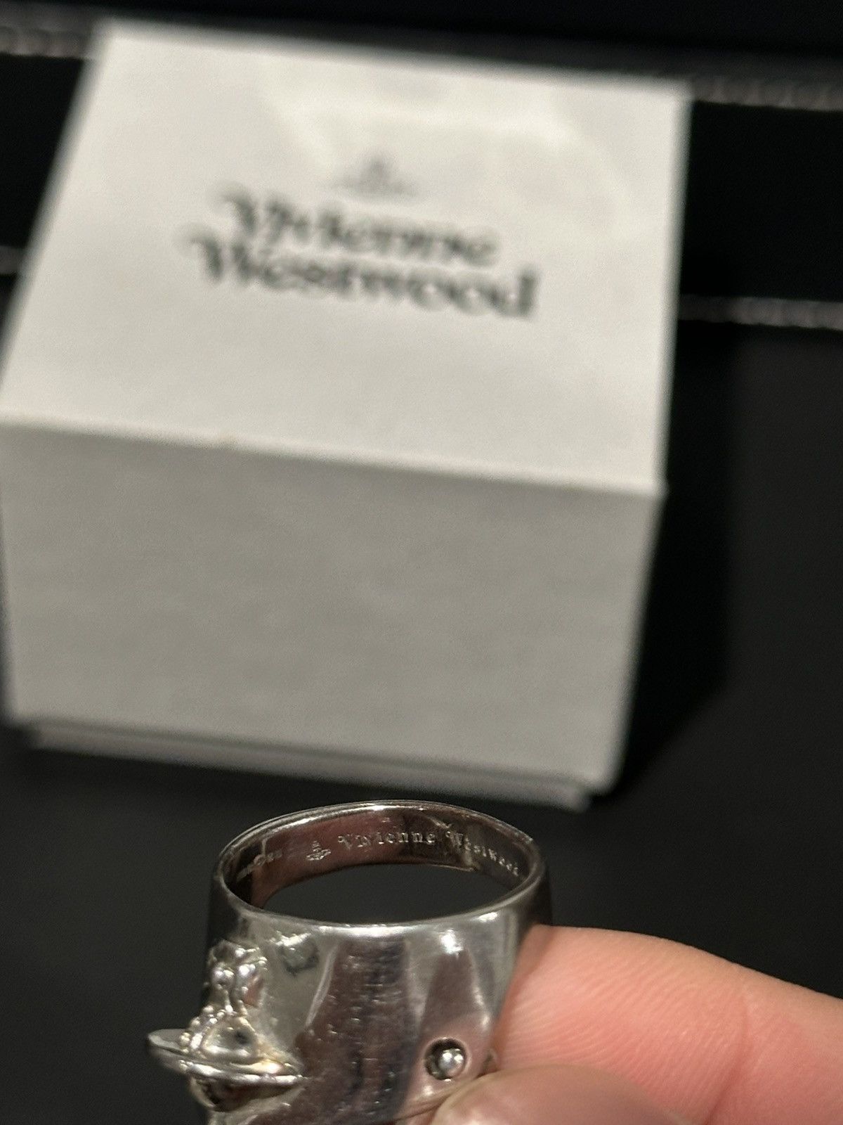 Vivienne Westwood OG 925 Sterling Silver Armor Ring L Size ONE SIZE - 4 Thumbnail