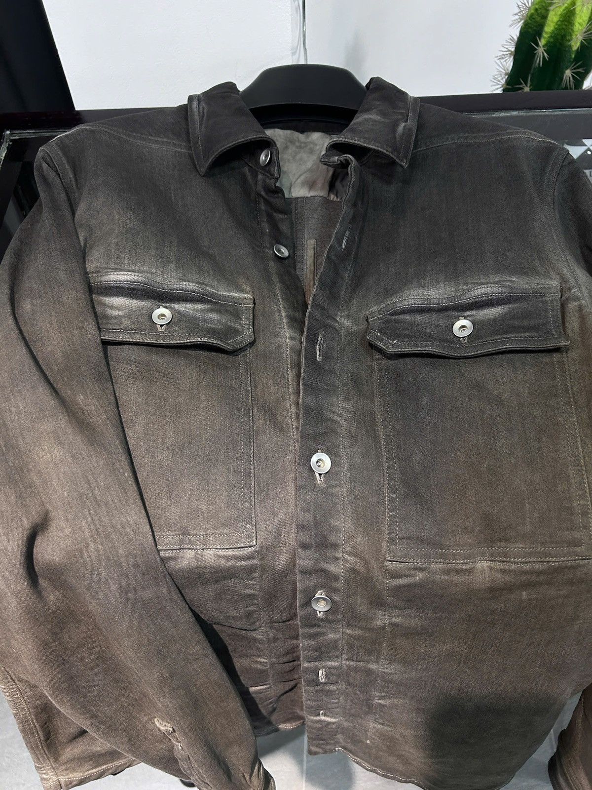 Rick Owens Drkshdw Rick Owens Drkshdw Outer Shirt Dark Brown Size US XS / EU 42 / 0 - 3 Thumbnail