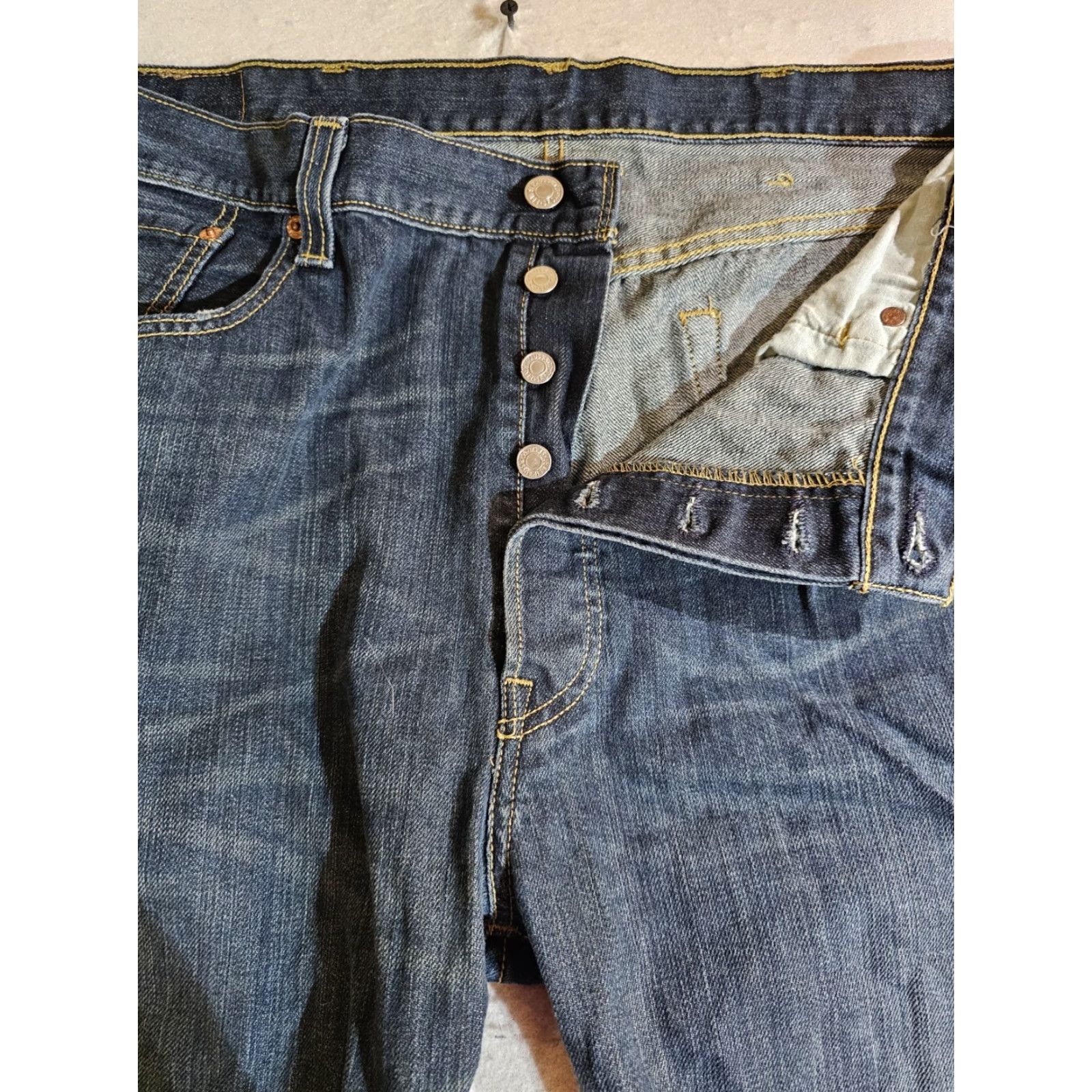 Levi's VINTAGE Levi 501 XX Button-Fly Jeans Dark Wash Denim Cotton Y2K Men 38x32 Size US 38 / EU 54 - 5 Thumbnail