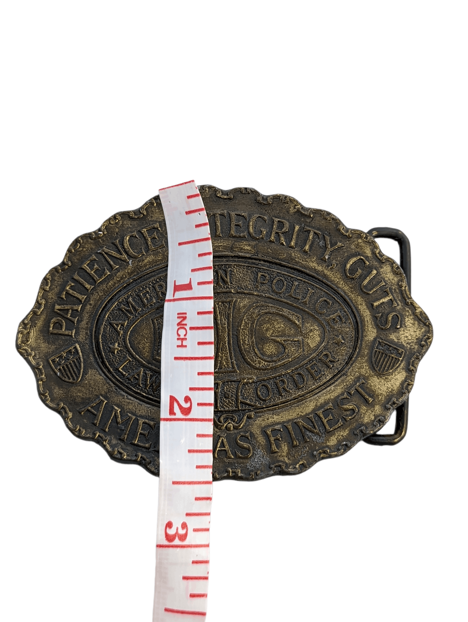 Other Police PIG Patience Integrity Guts American Belt Buckle Size ONE SIZE - 4 Thumbnail